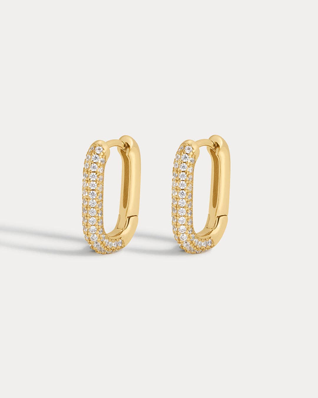 Pave Chain Link Huggies