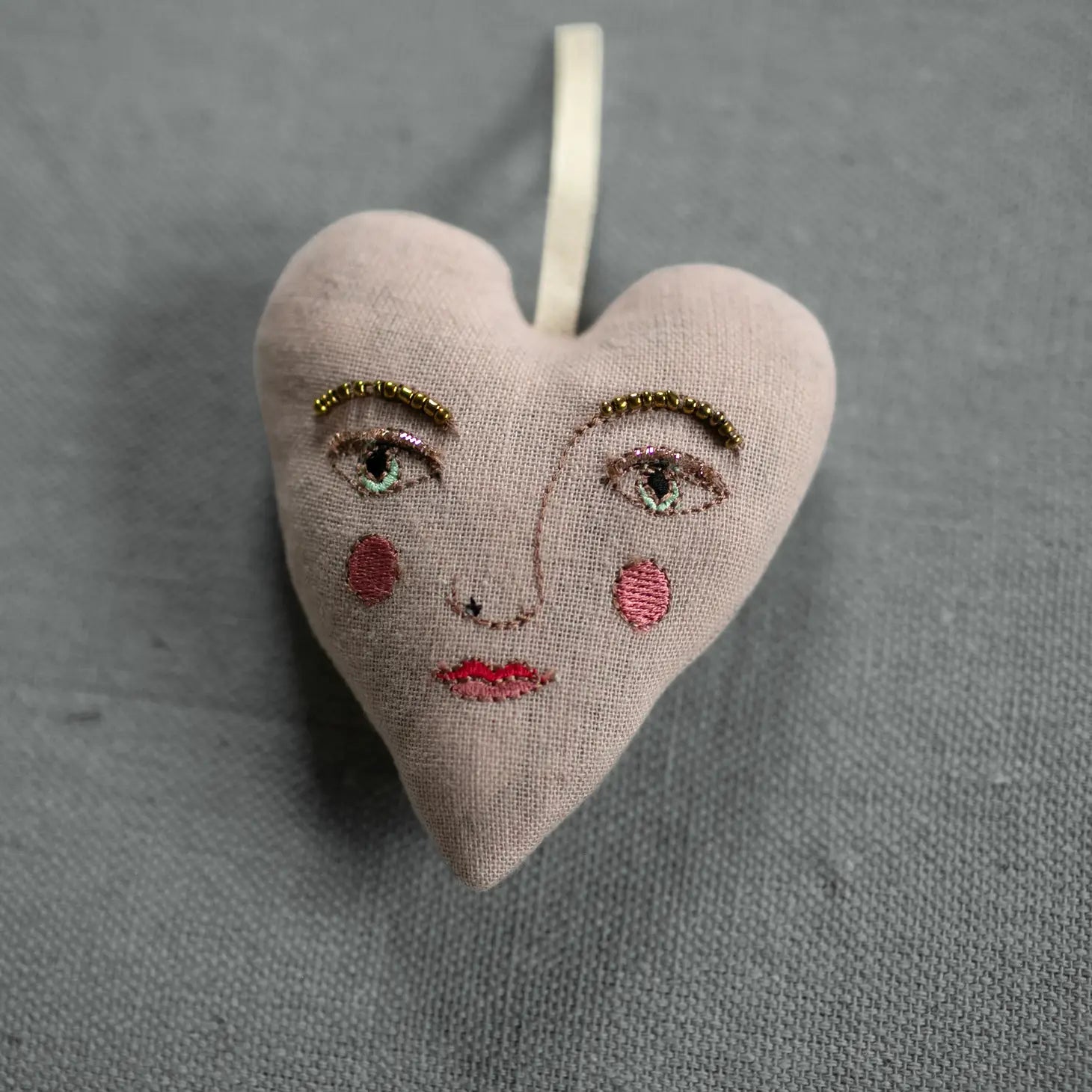 Cotton Handsome Heart Ornament | Filled with Lavender