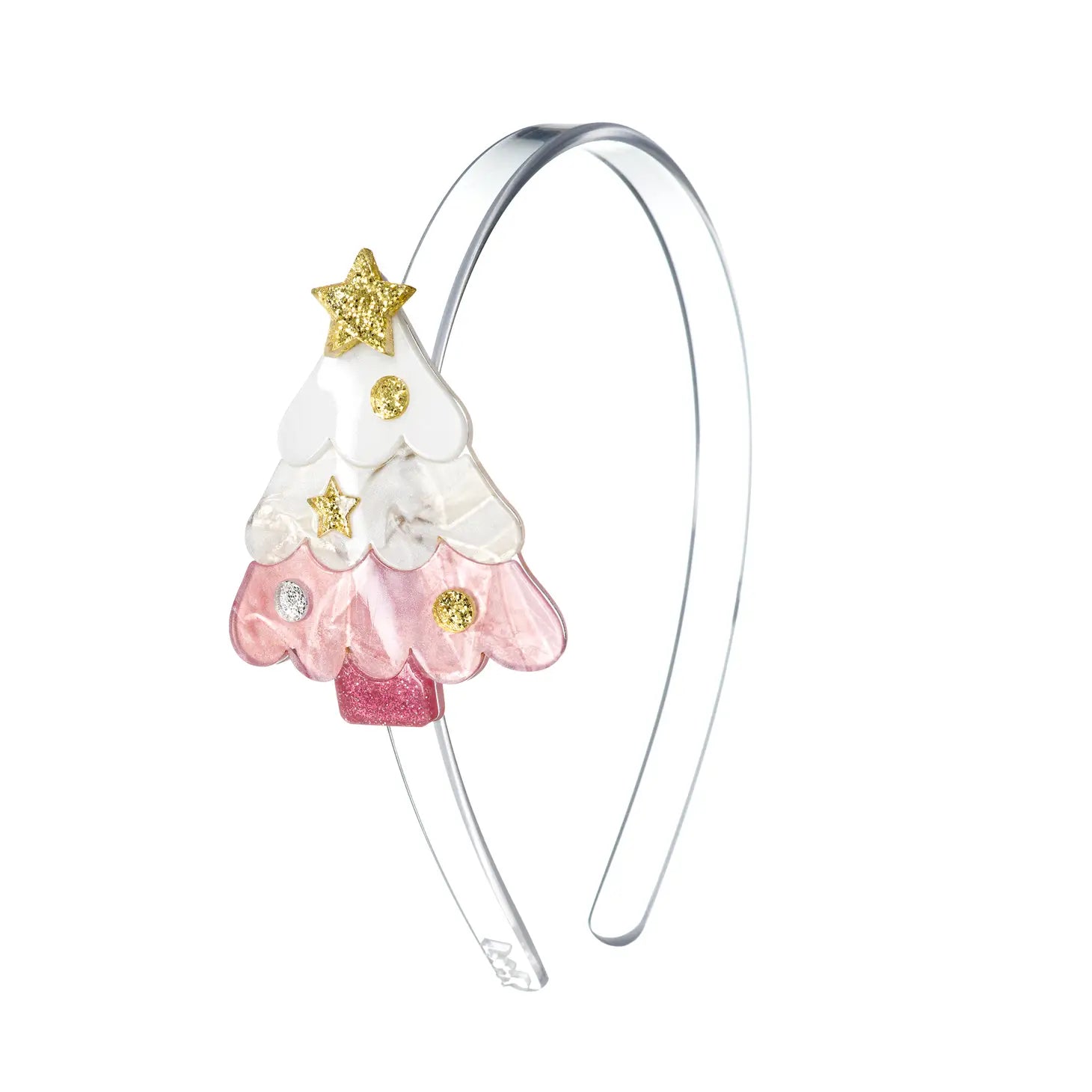 Pink Christmas Tree Headband