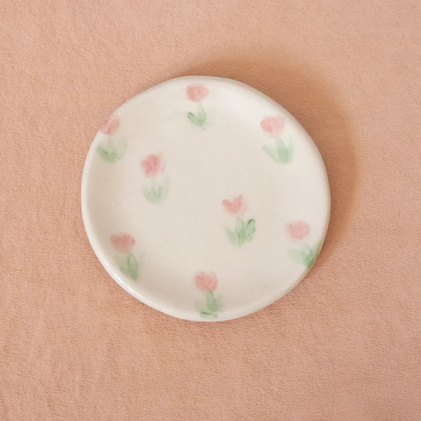 Pink Tulips Ring Dish