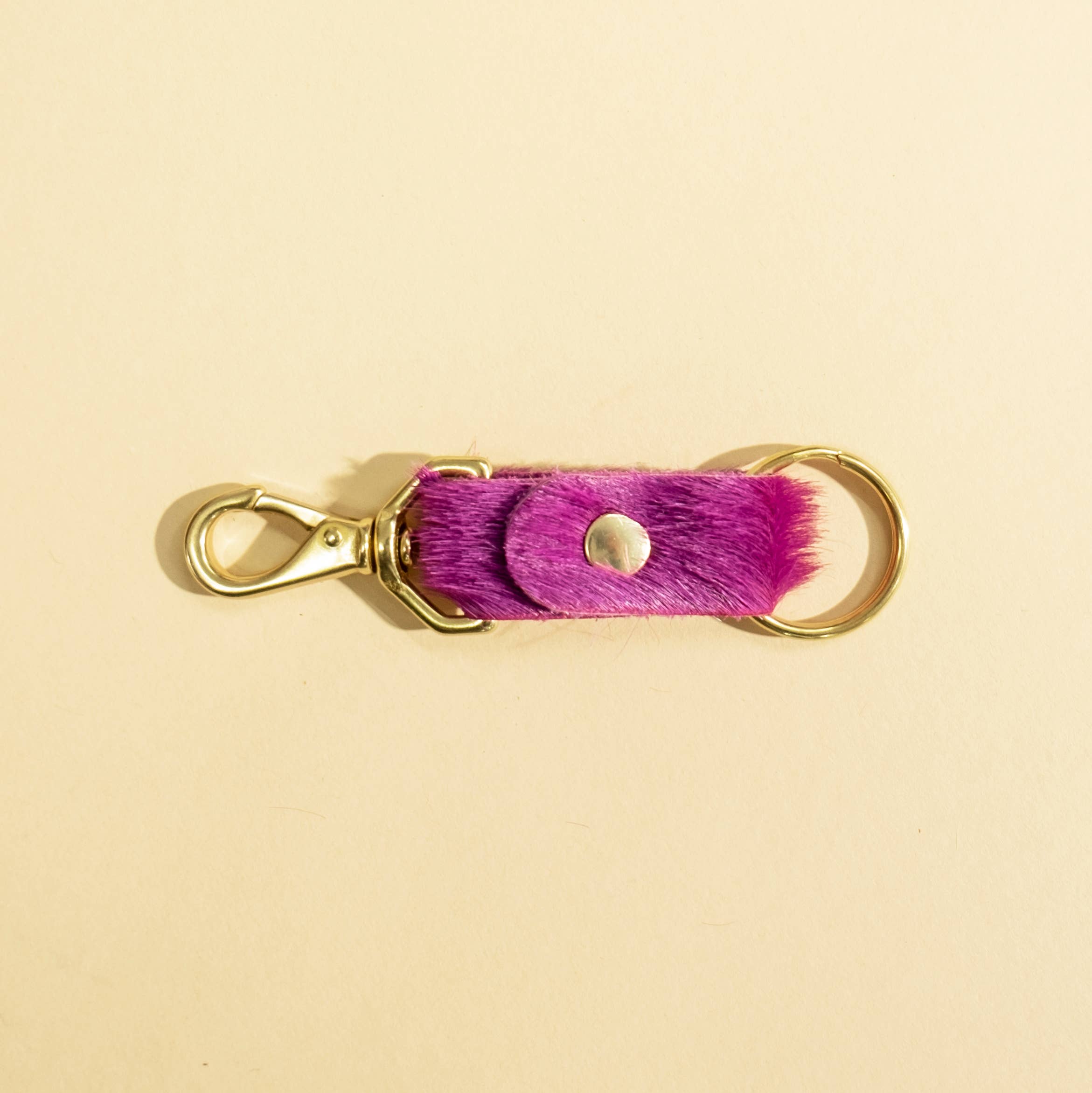 Keychain | Fuchsia Hair on Hide