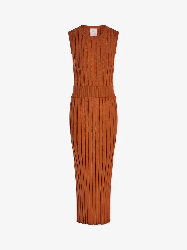 Florian Knit Dress in Almond