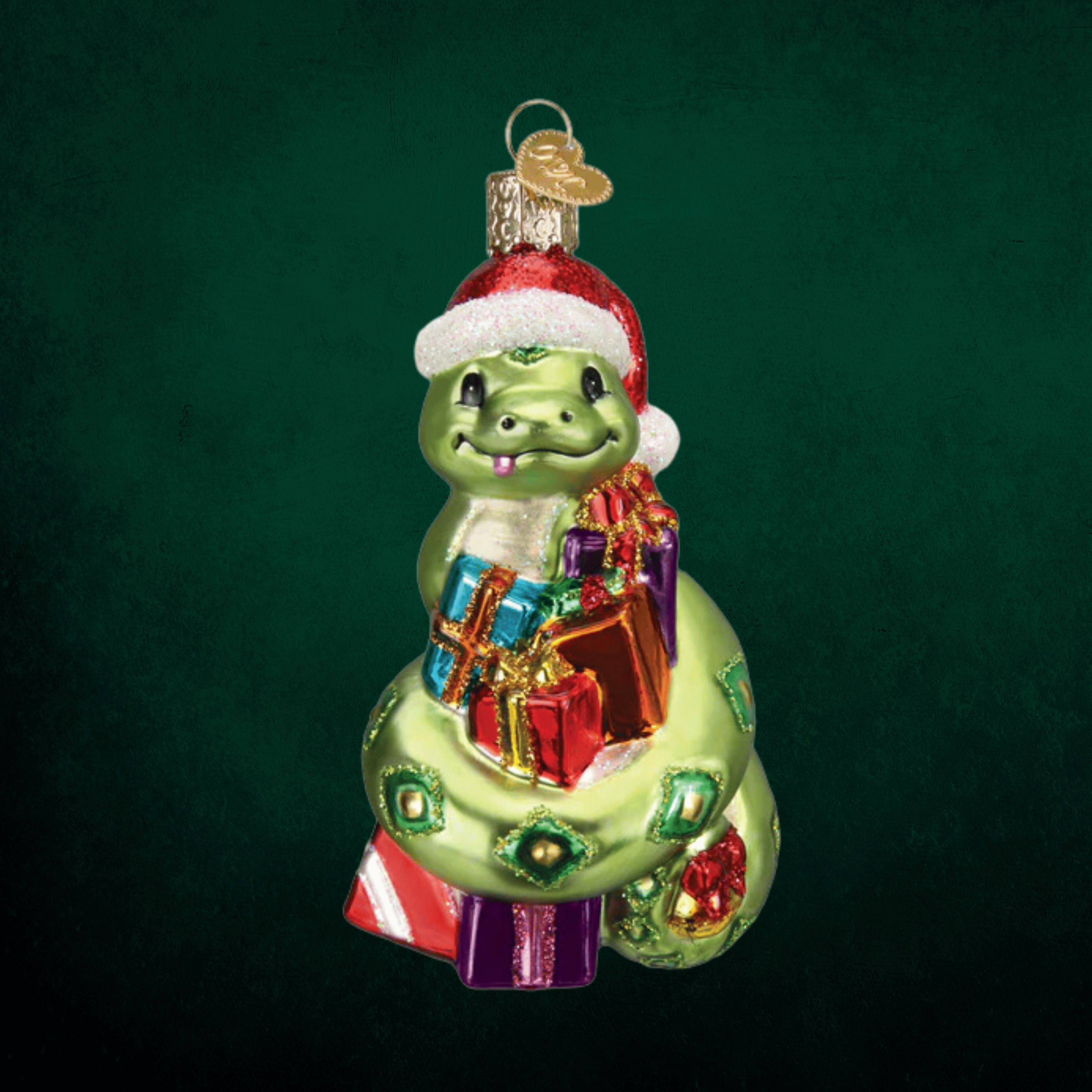 Santa Snake Ornament