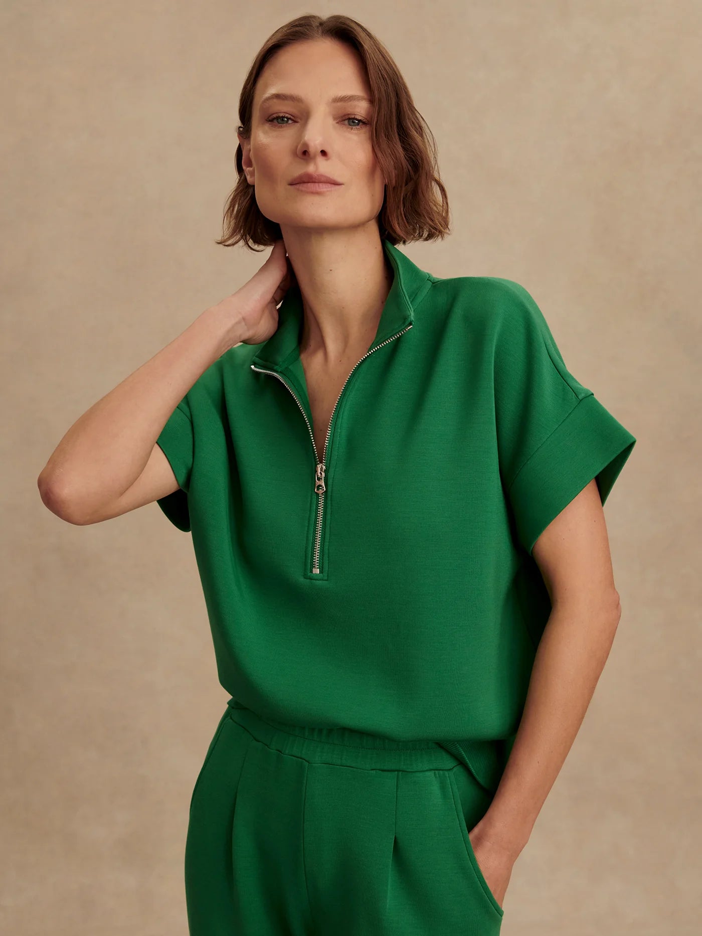 Richie Short Sleeve Sweat | Verdant Green