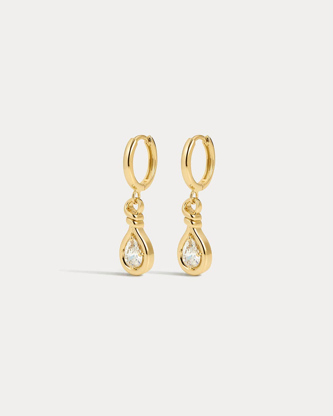 The Georgia Stone Knot Hoops | Gold