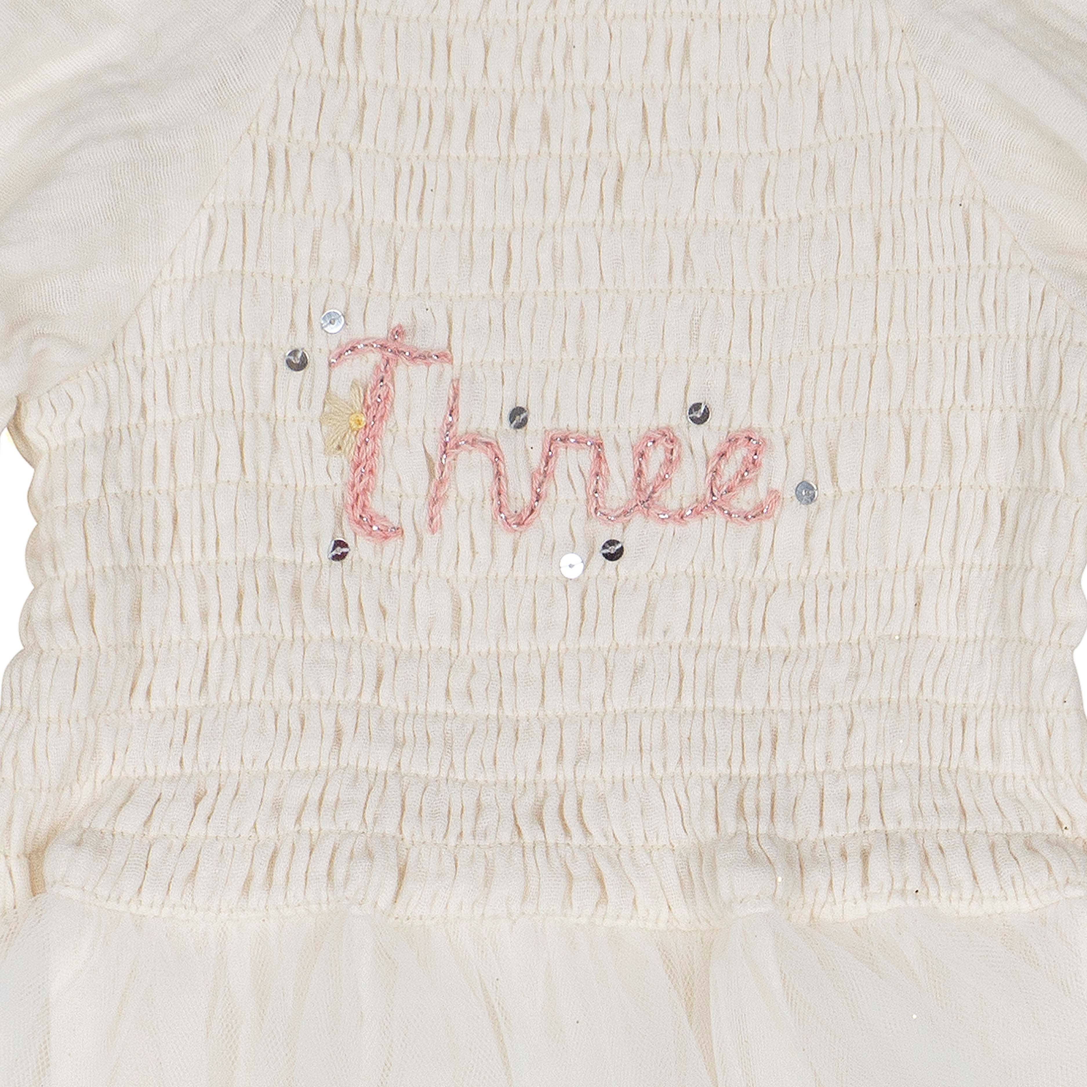'Three' Long Sleeve Tutu | Ivory