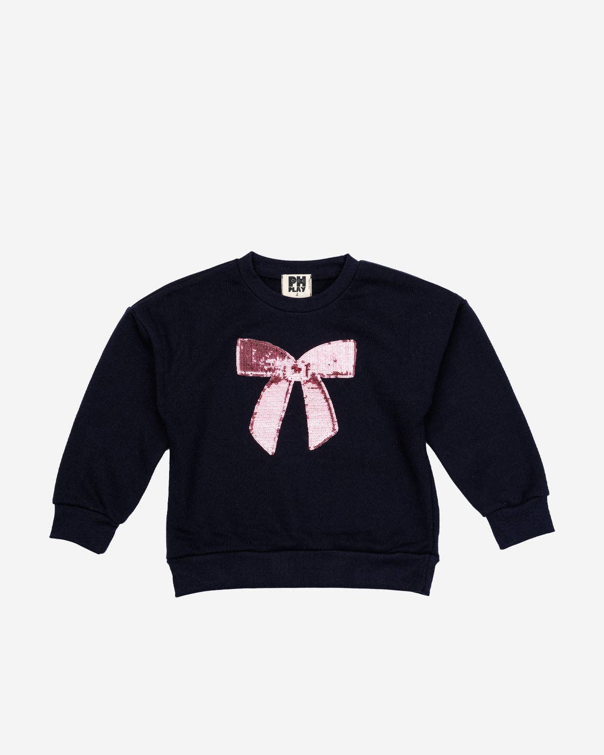 Lulu Bow Sweatshirt | Navy