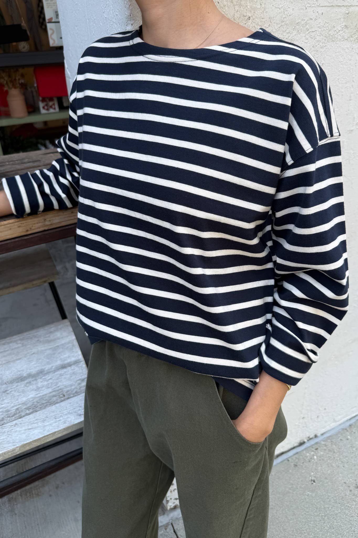 Sailor Top | White Stripe