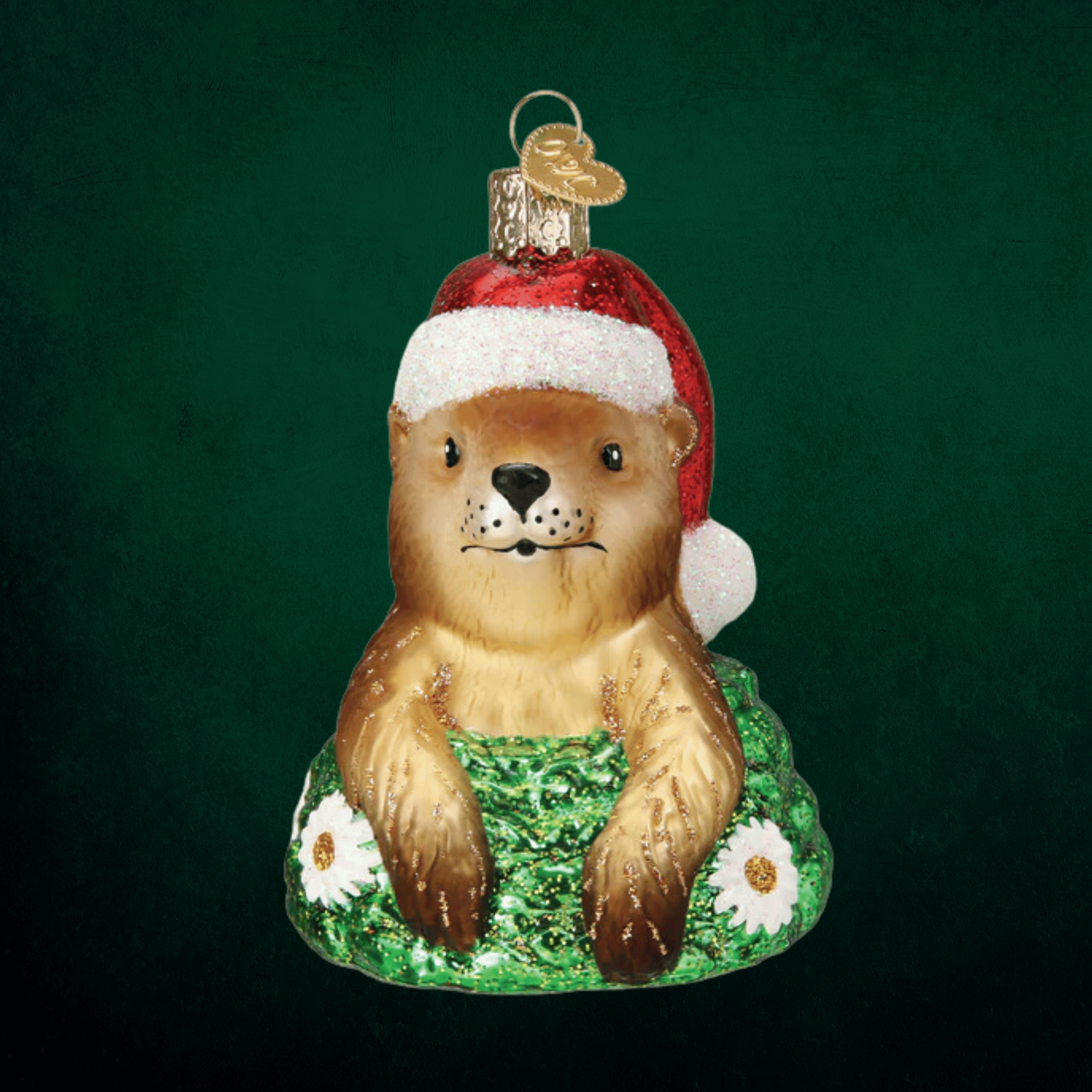 Santa Groundhog Ornament