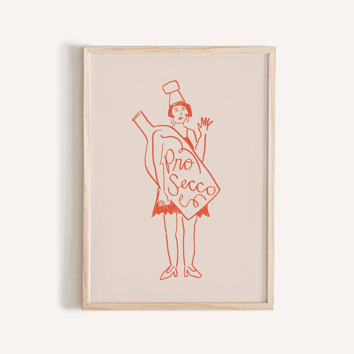 Miss Prosecco Mini Art Print
