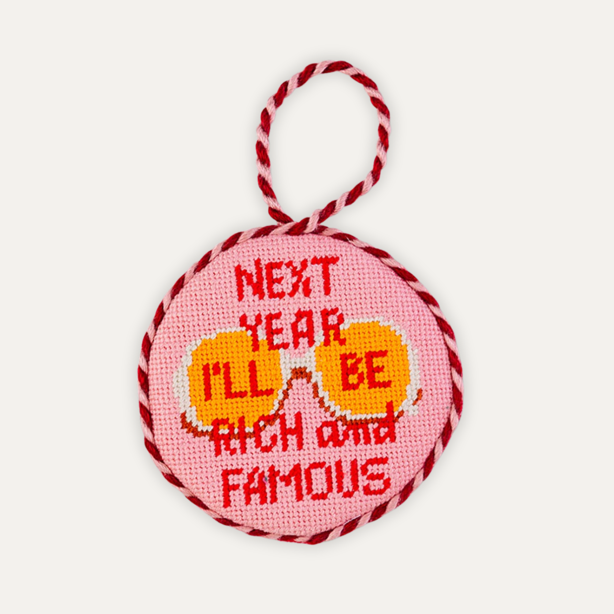 Needlepoint Ornament | Rich And Famous