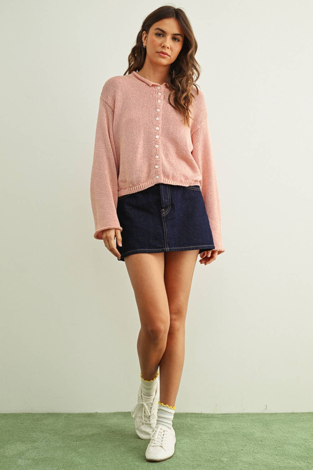 Lightweight Rose Beach Cardigan
