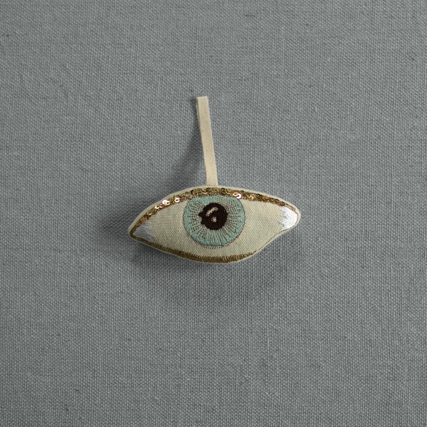 Cotton Evil Eye Ornament | Stuffed Lavender