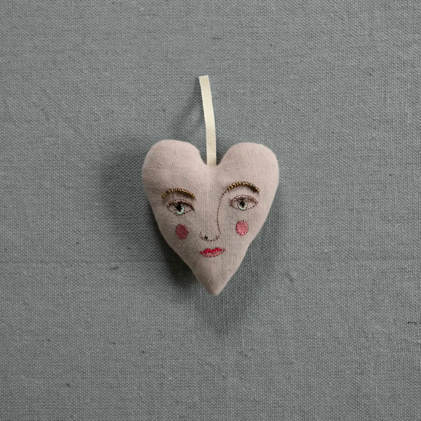 Cotton Handsome Heart Ornament | Filled with Lavender
