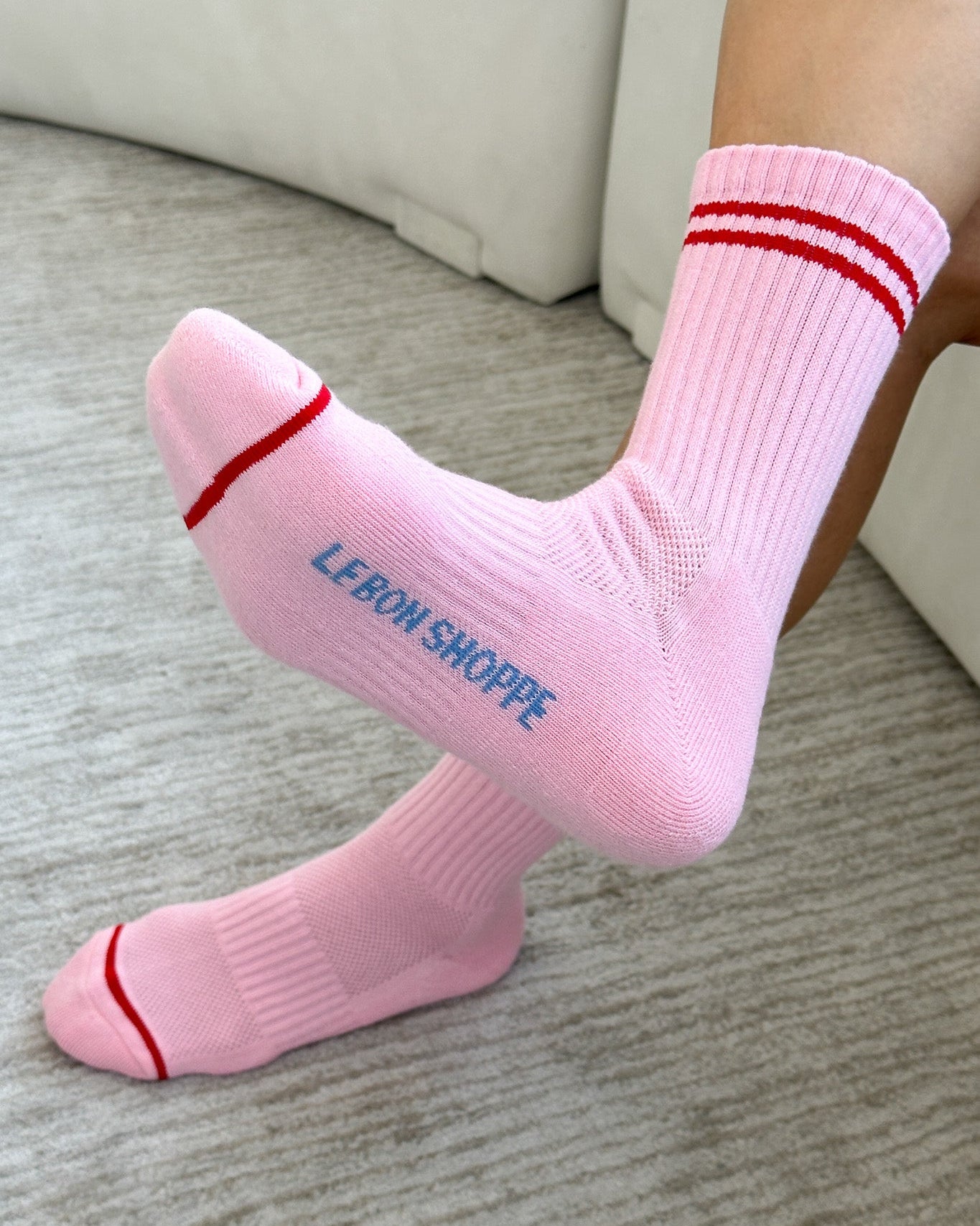 Boyfriend Socks in Amour Pink