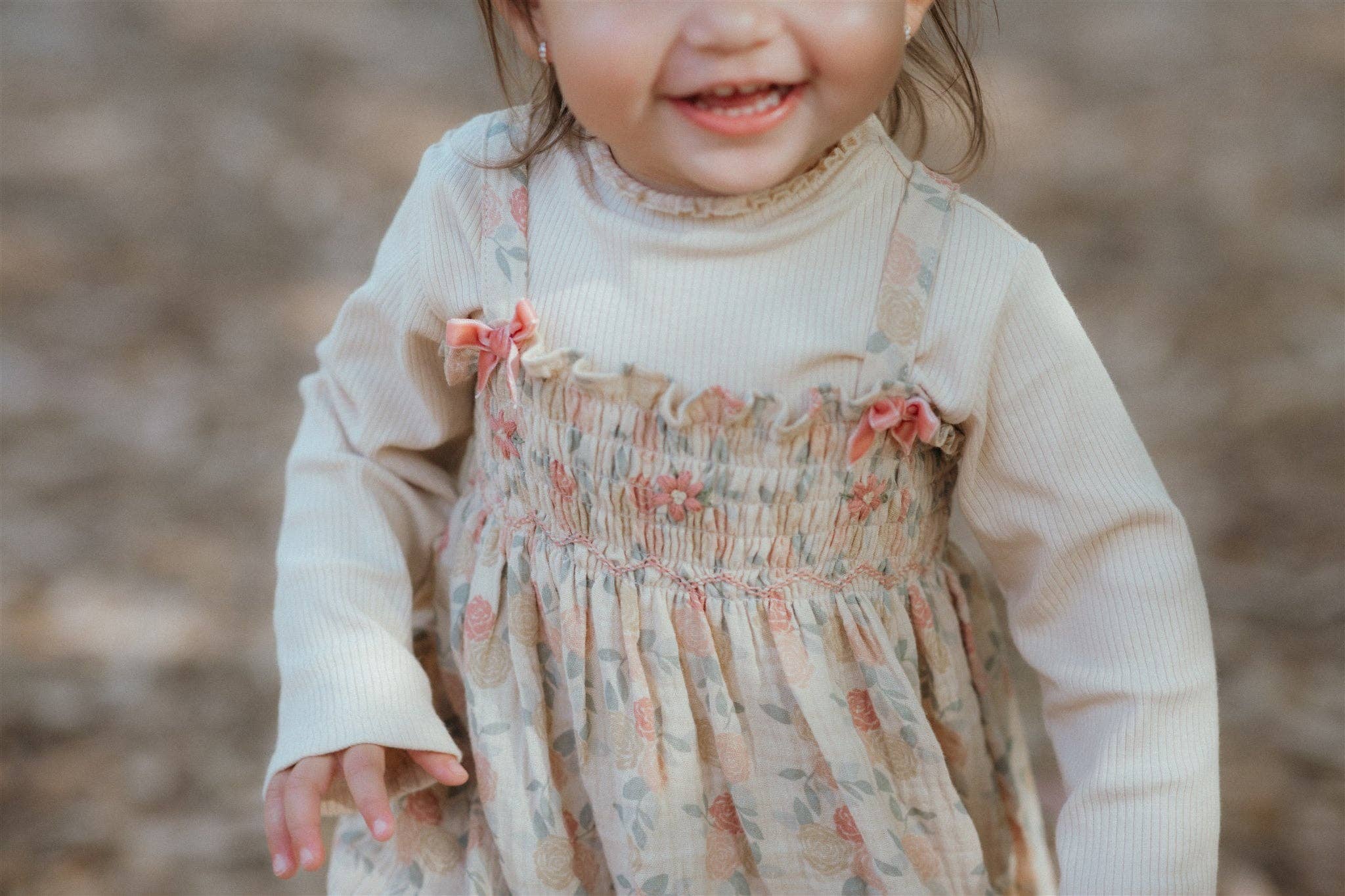 Smock Dress | Dusty Pink Roses