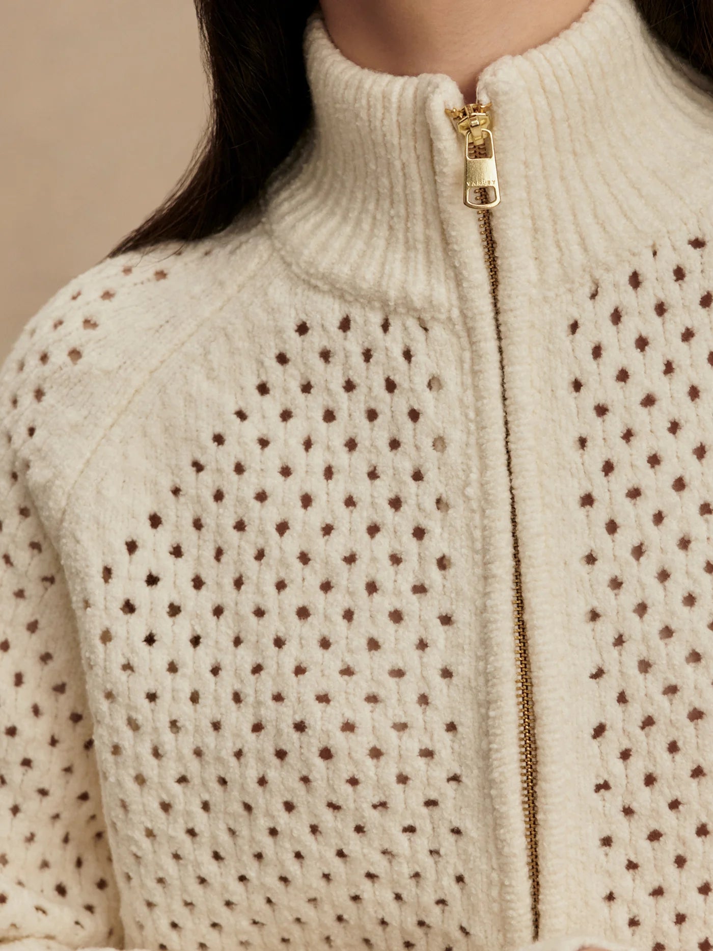 Mandy Boucle Knit Jacket | Coconut Milk