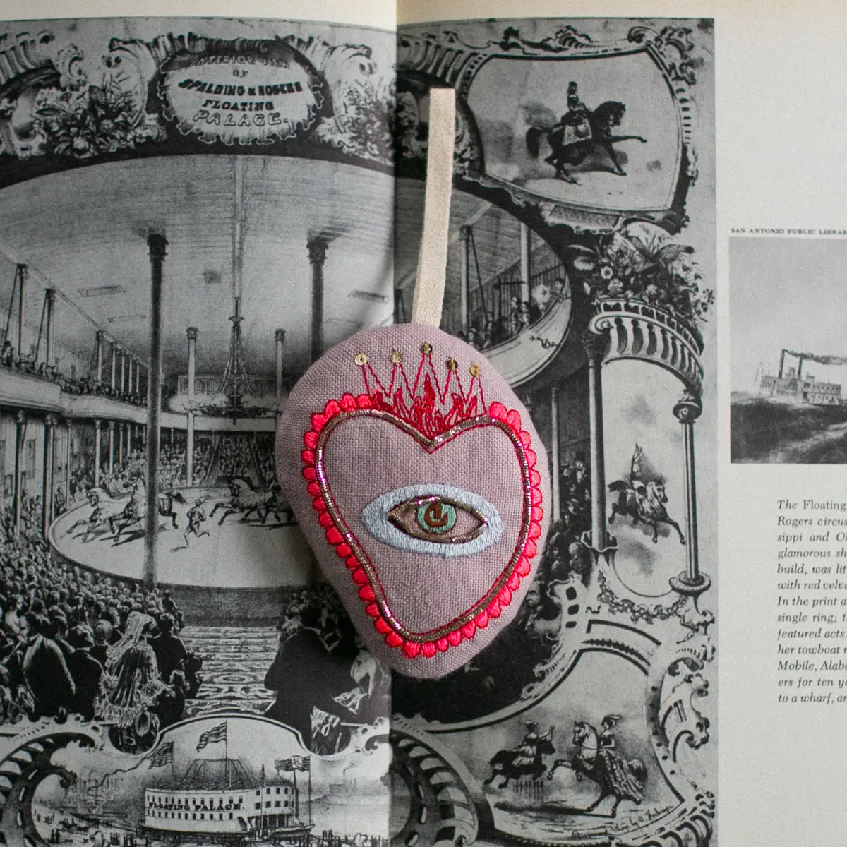 Cotton Sacred Heart Ornament | Filled with Lavender