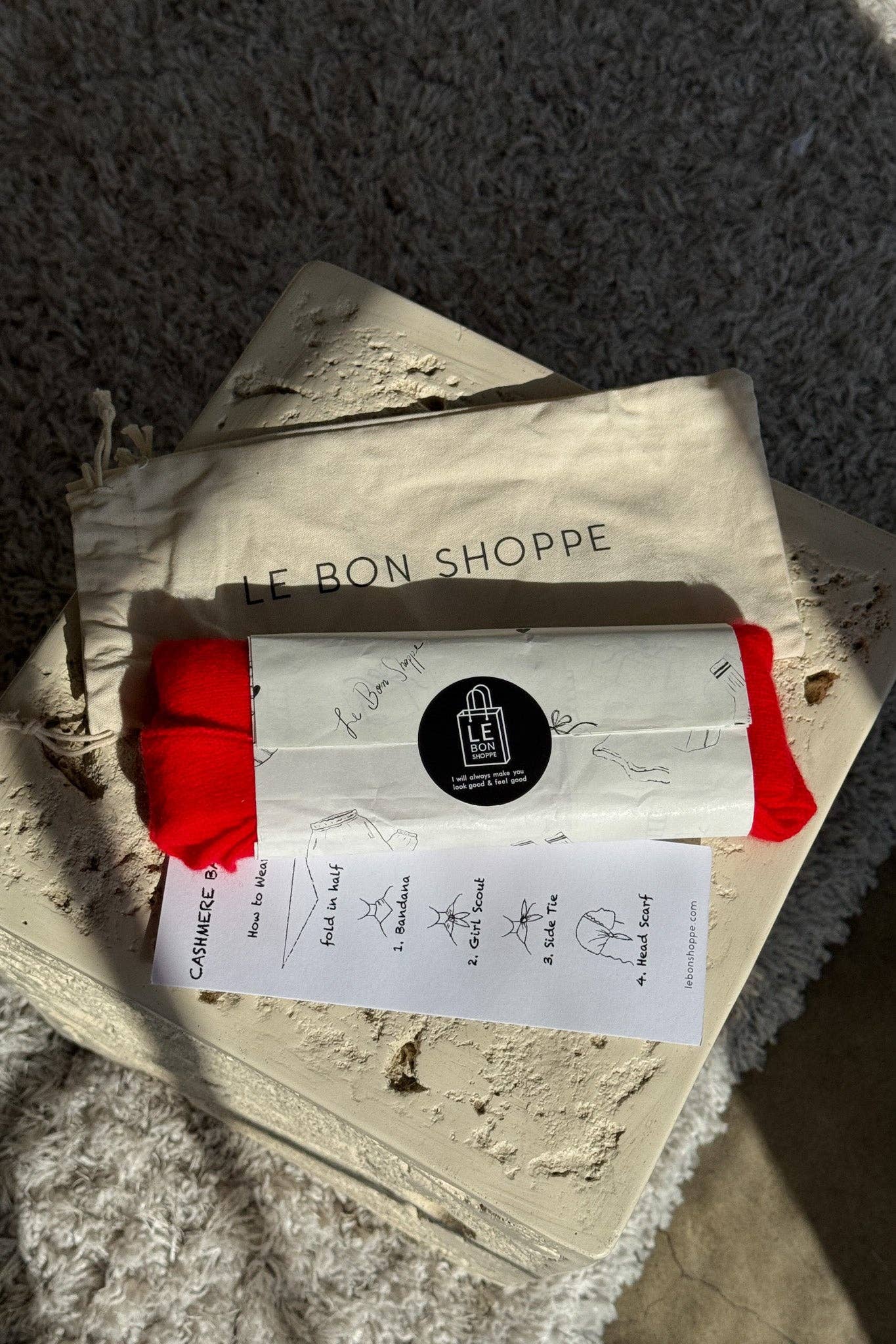 Cashmere Bandana | Red