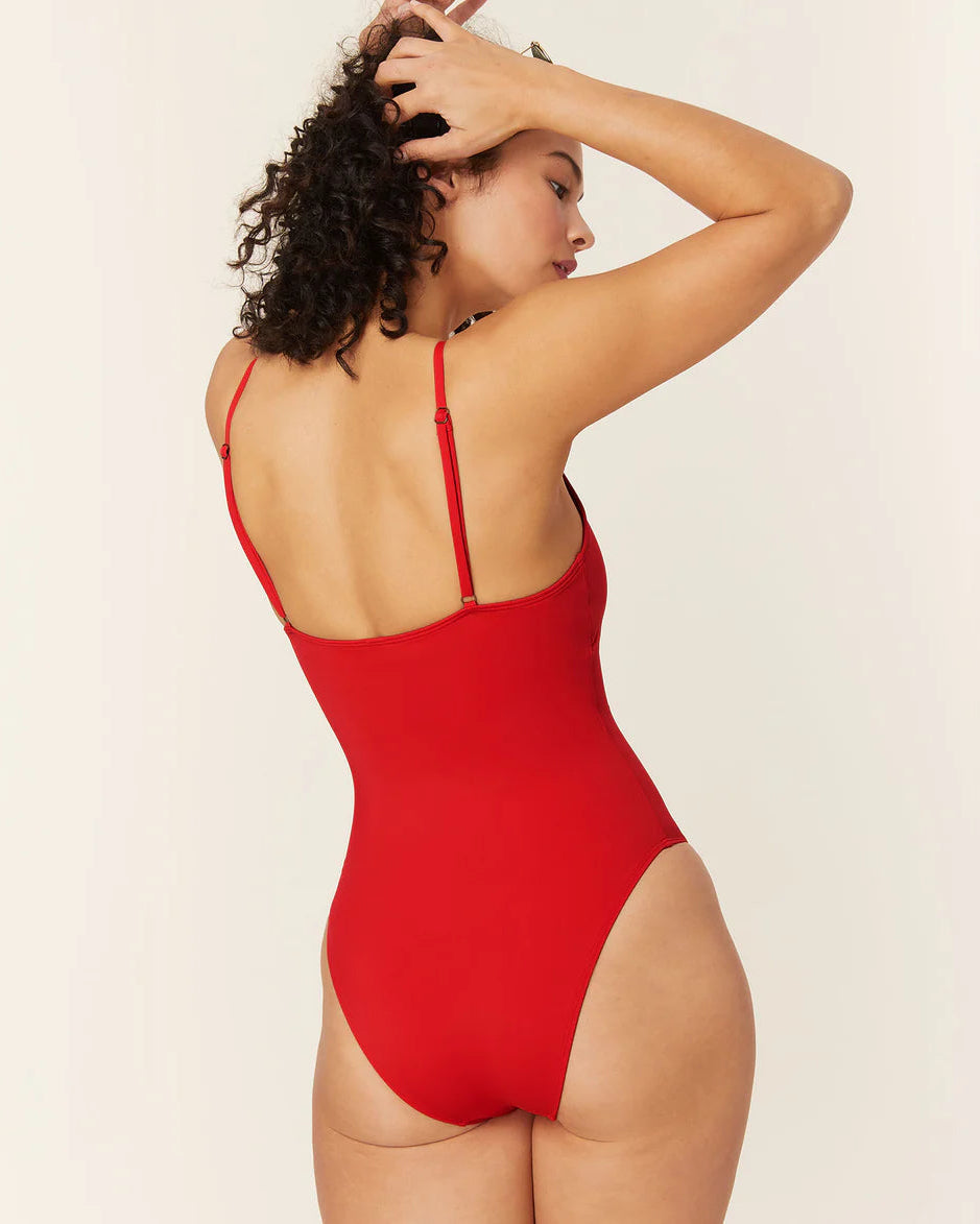 The Amalfi One Piece | Cherry Red