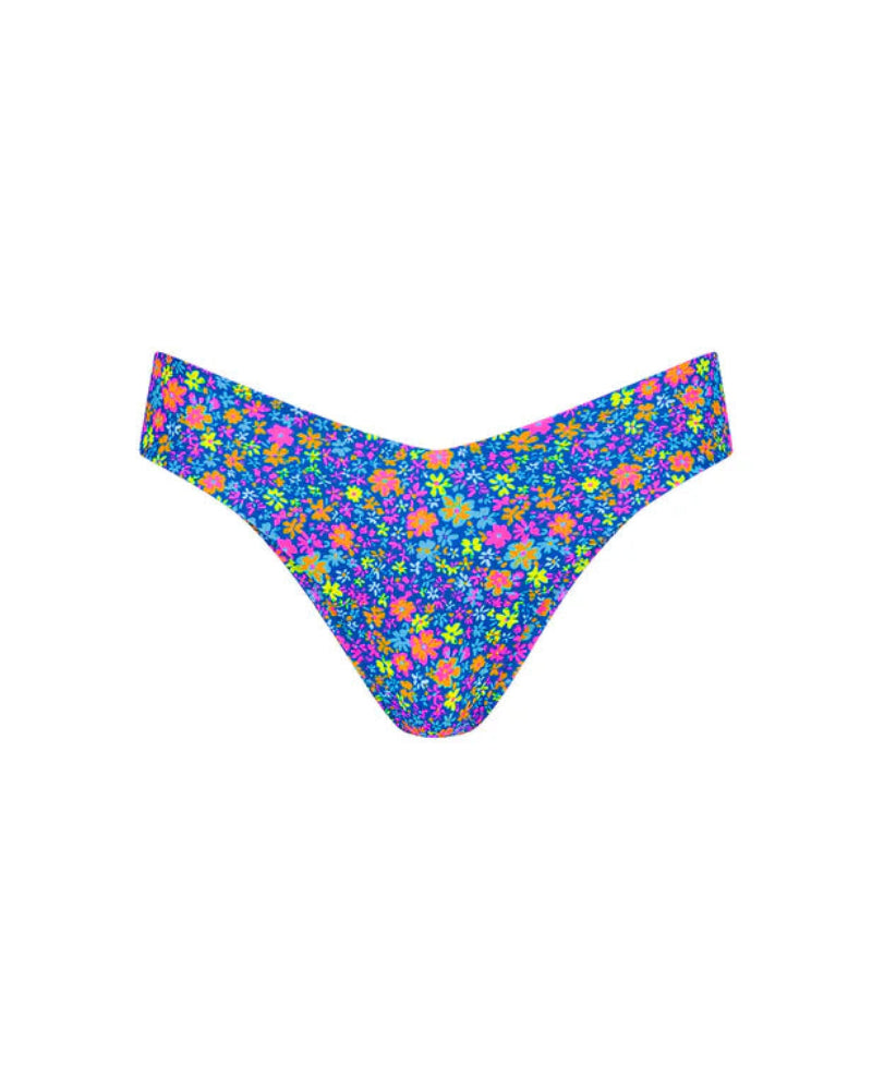 Cheeky V Bikini Bottom | Electric Bloom