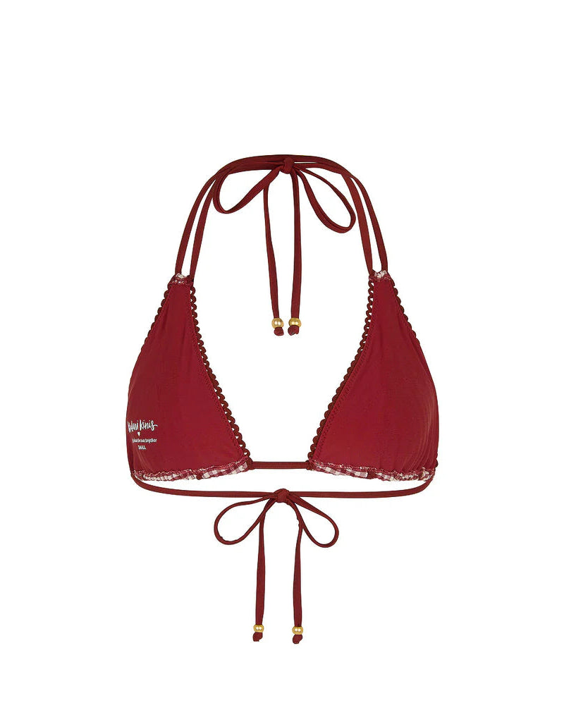 Decorative Panel Halter Bikini Top | Coco Kisses