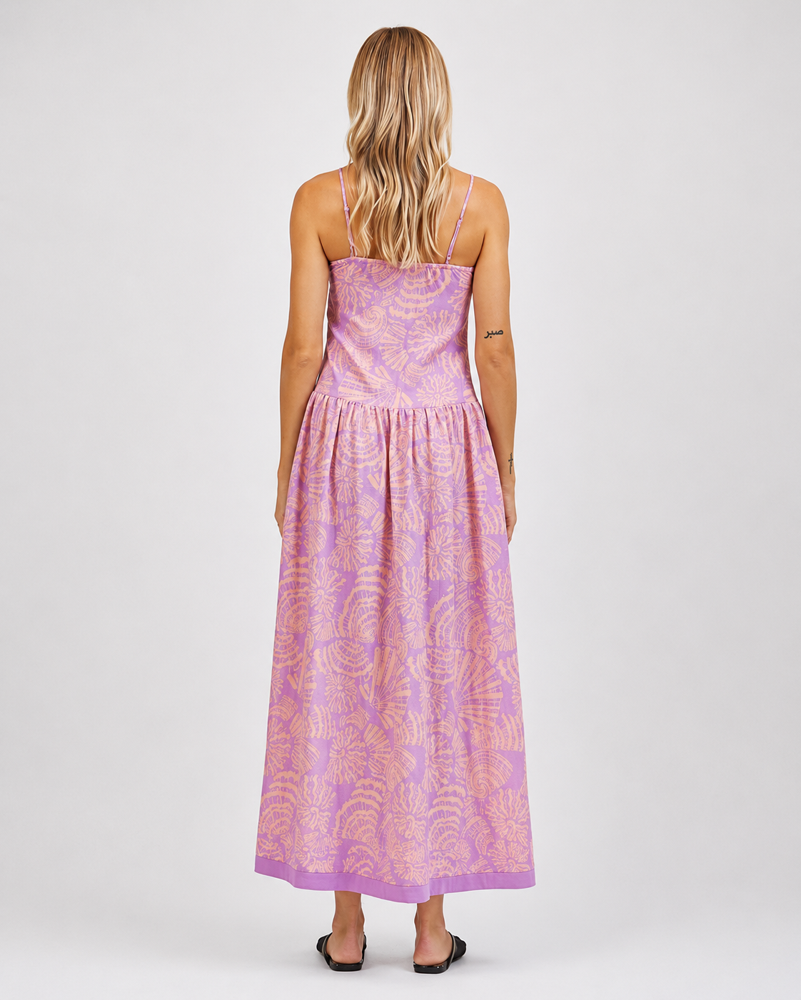 Lilac Shell Midi Dress