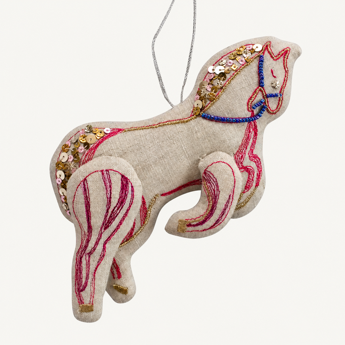 Cotton Carousel Pony Horse Ornament