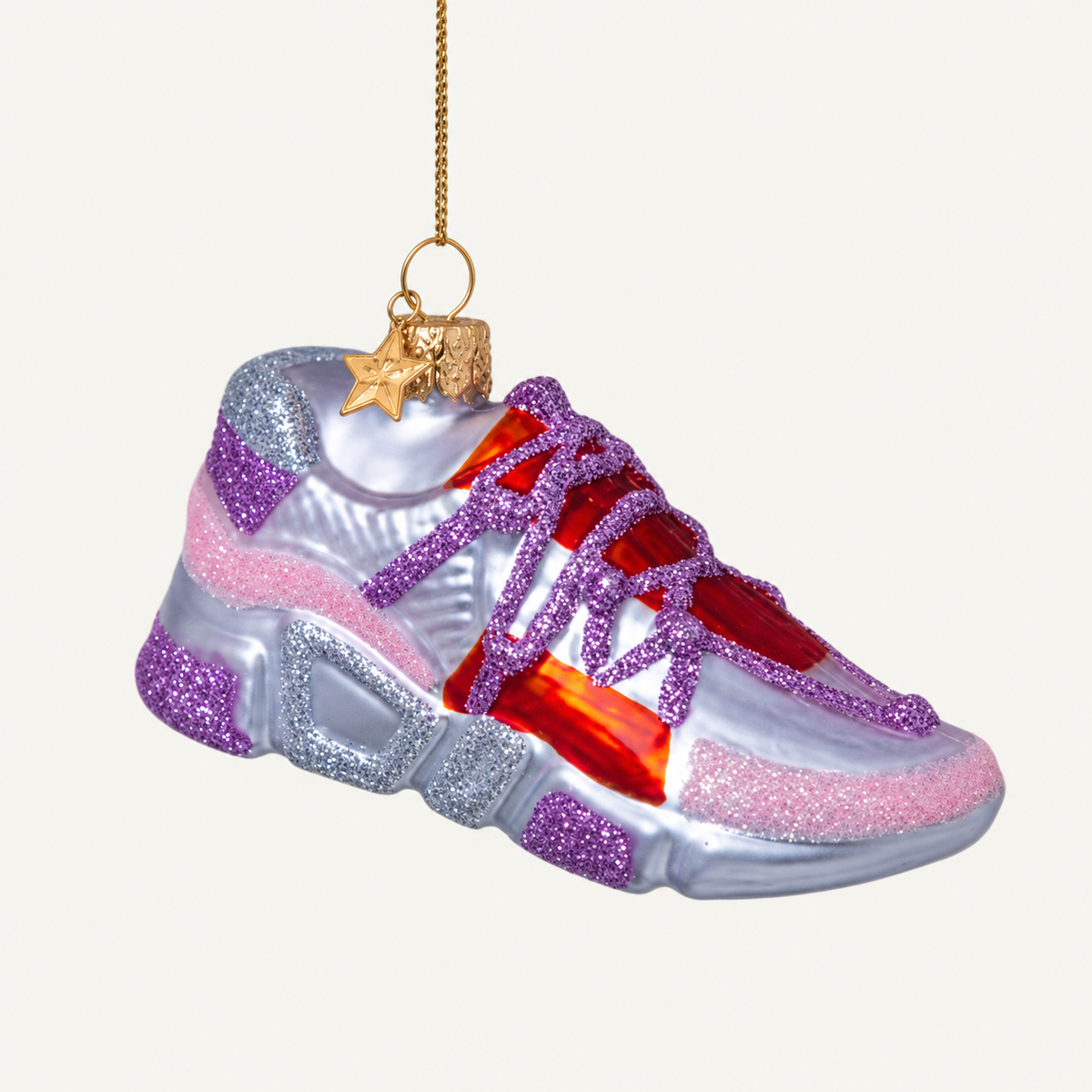 Pink Red Sneaker Ornament