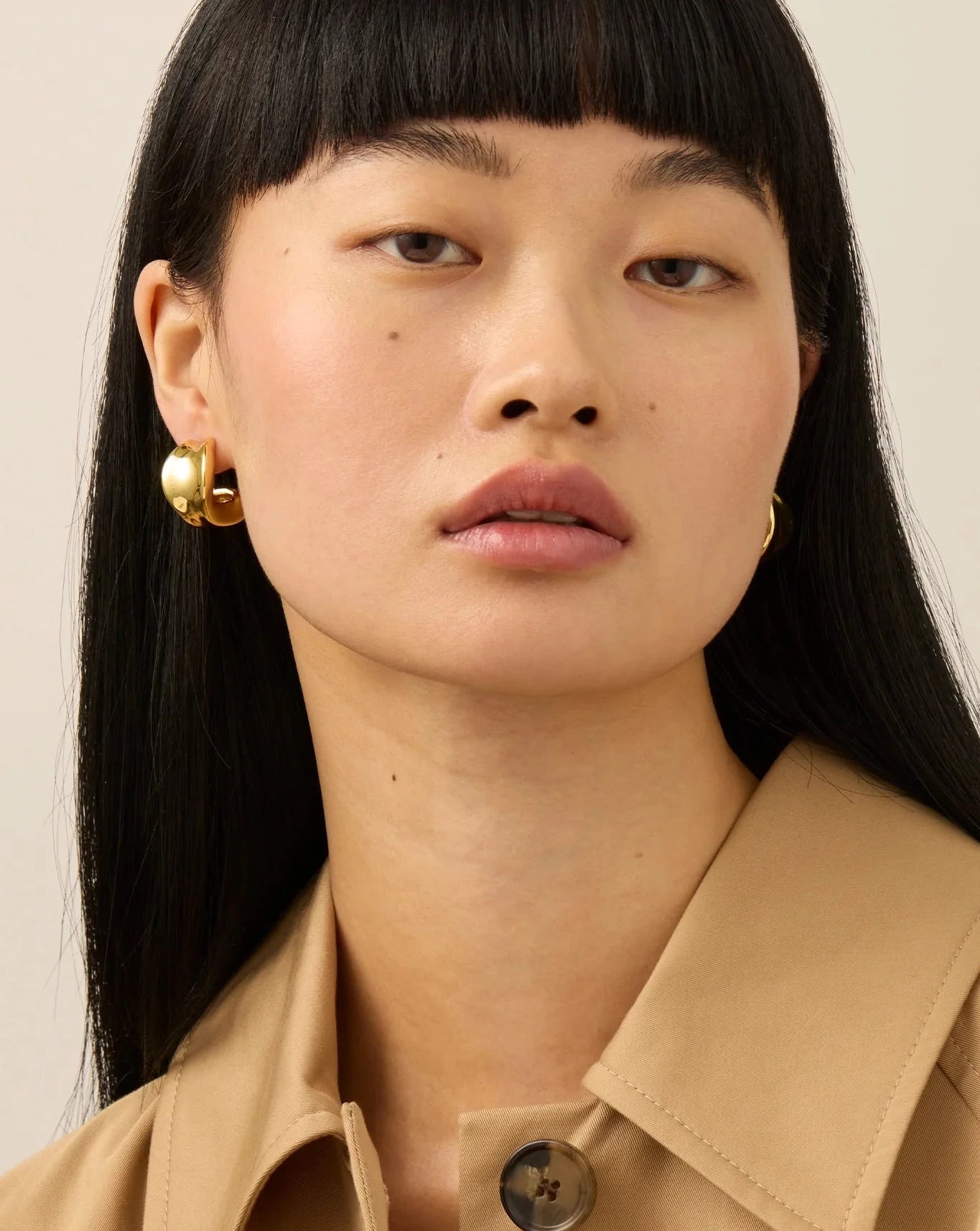 Chunky Doune Hoops in Gold