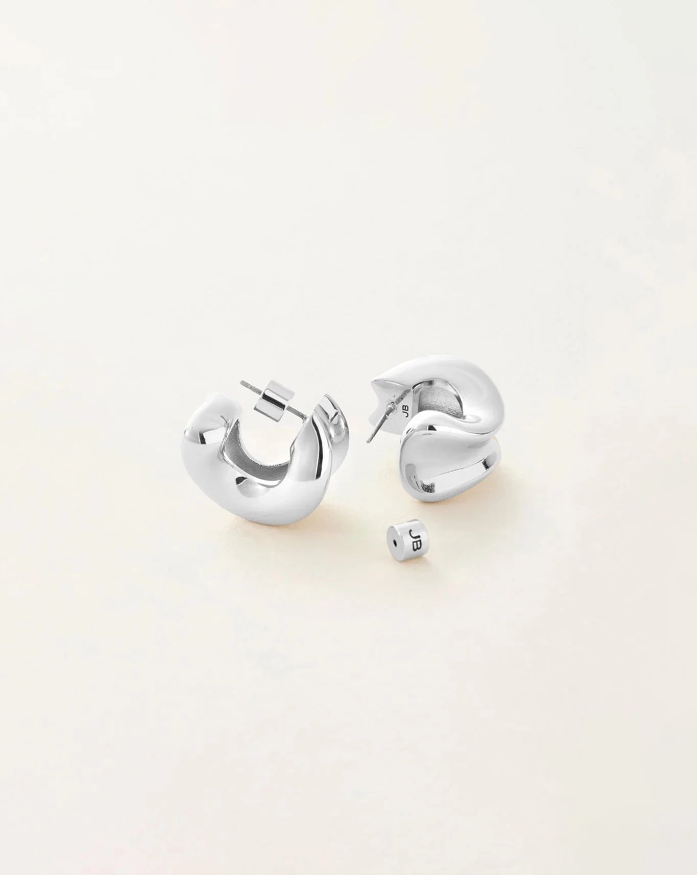 Chunky Doune Hoops in Silver