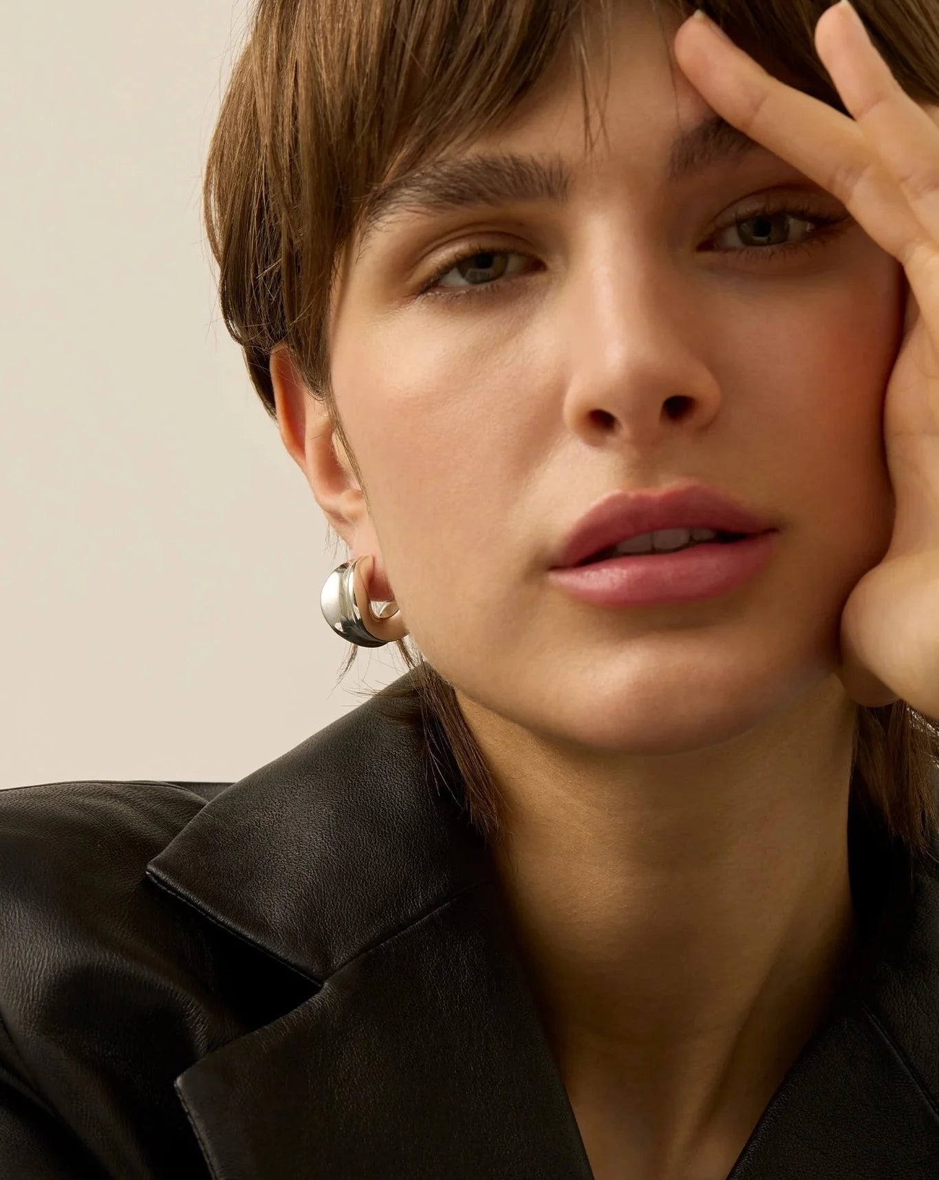 Chunky Doune Hoops in Silver