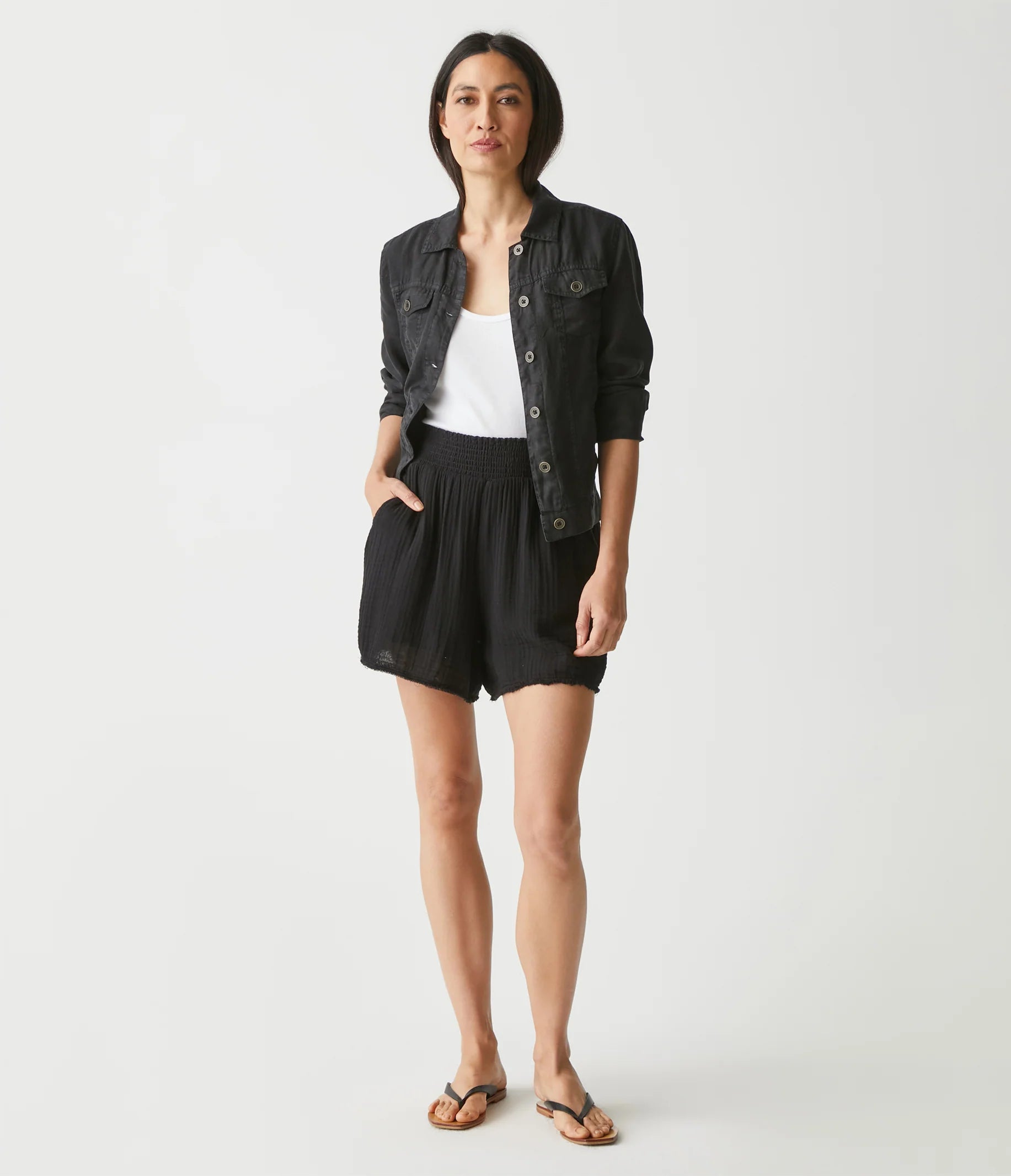 Sia Gauze Shorts | Black