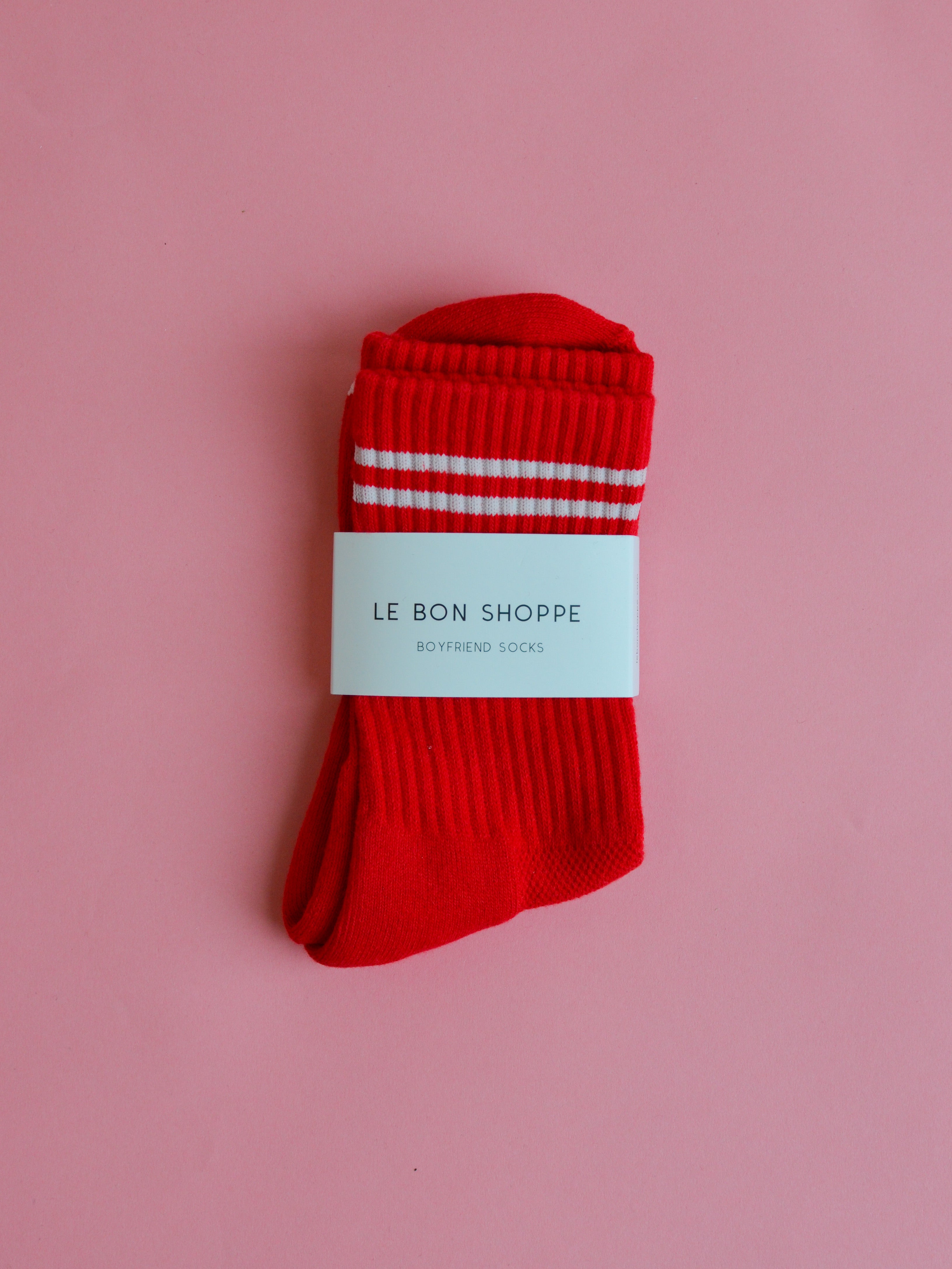 Boyfriend Socks in Red