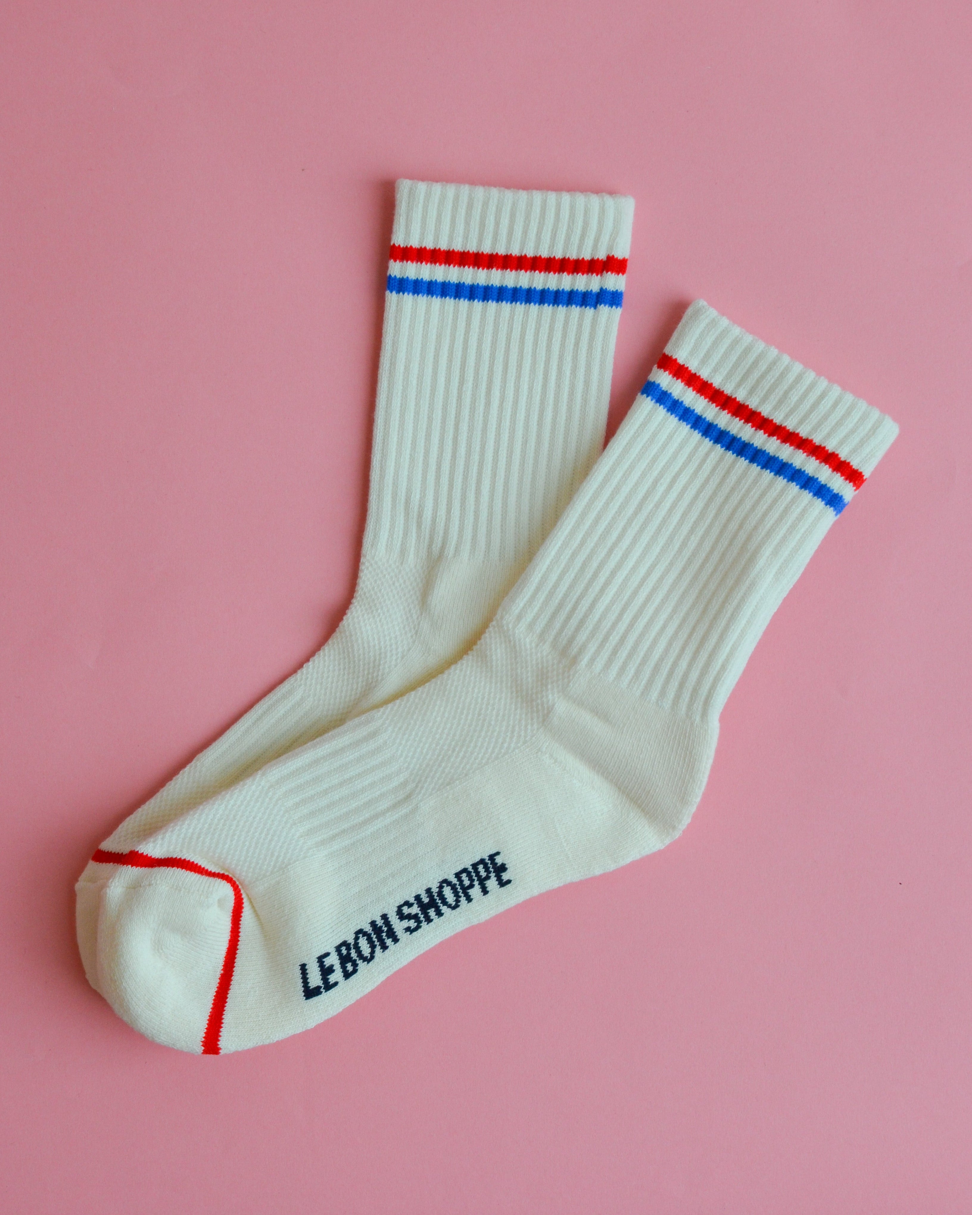 Boyfriend Socks in Milk