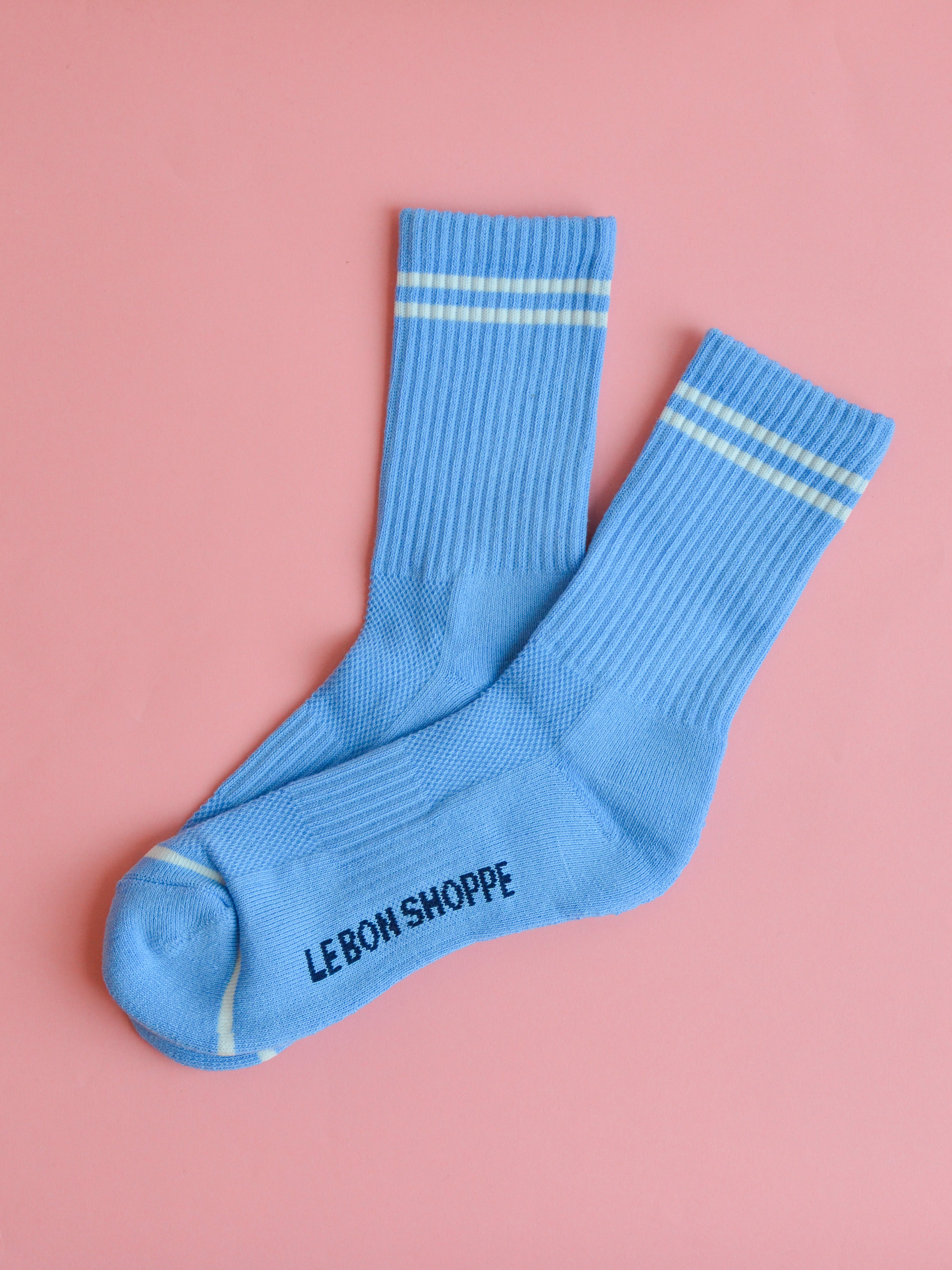 Boyfriend Socks in French Blue