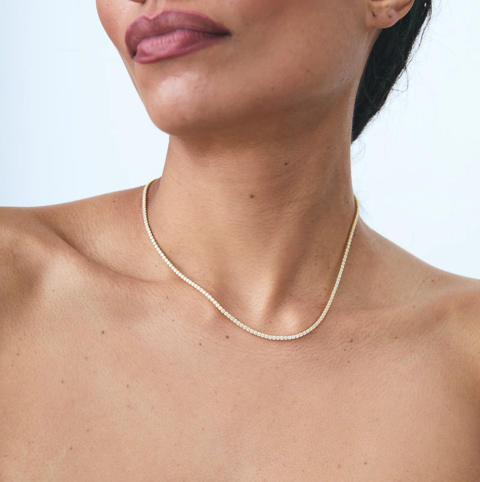 Diana Tennis Necklace | Gold