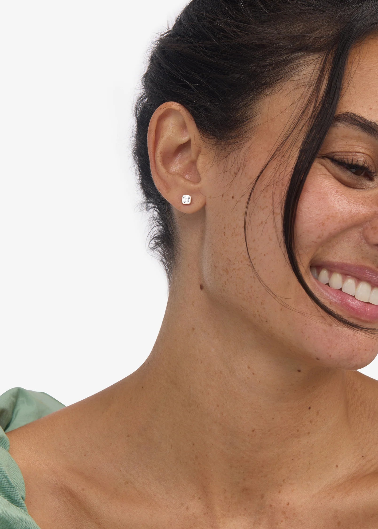 Duchess 4mm Bezel Studs | Silver