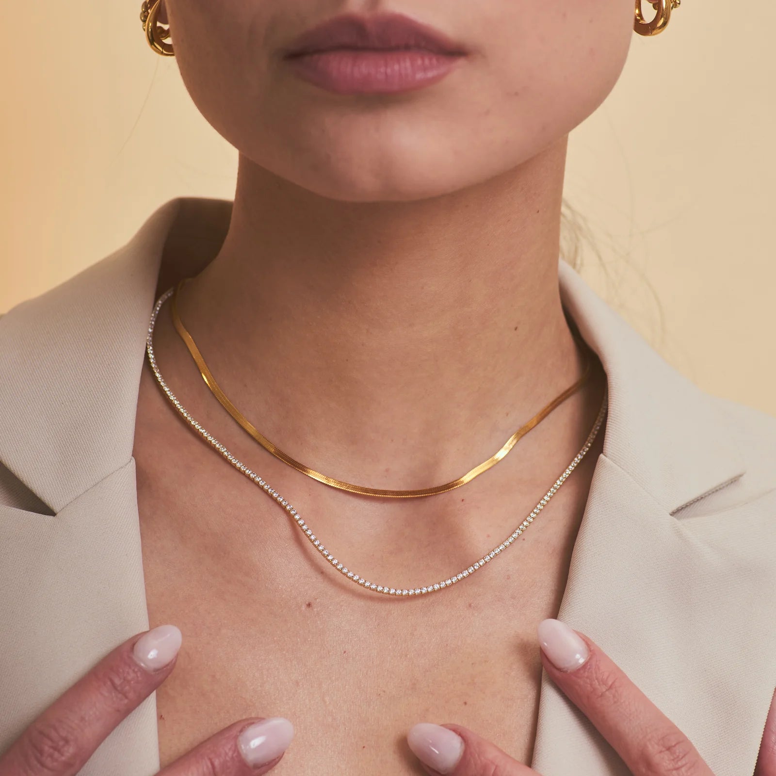 Diana Tennis Necklace | Gold