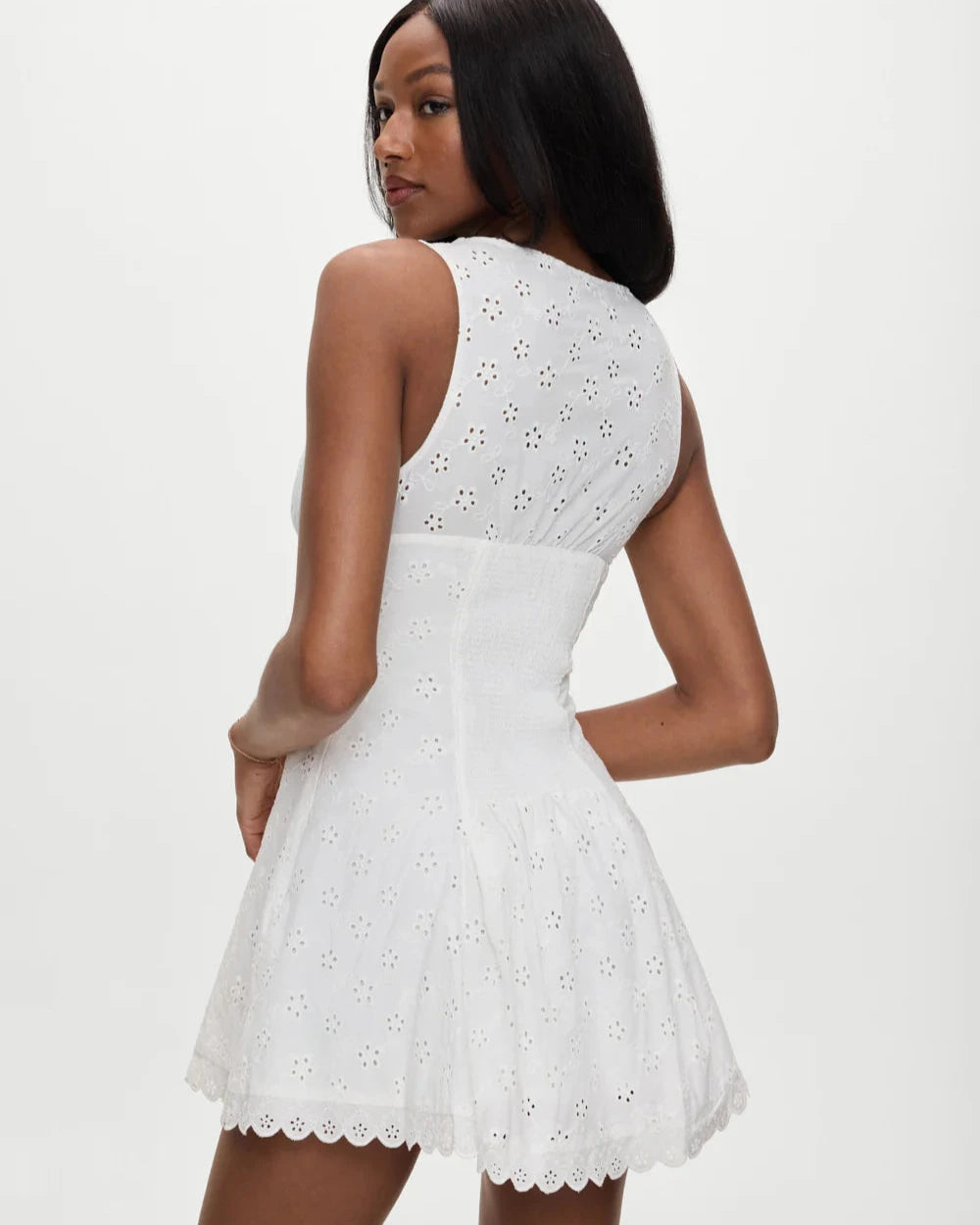 Farm Eyelet Mini Dress | Salt Air Eyelet