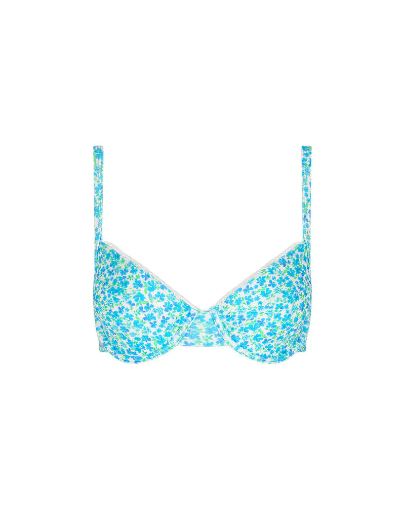 Decorative Ditzy Underwire Bikini Top | Ocean Aura