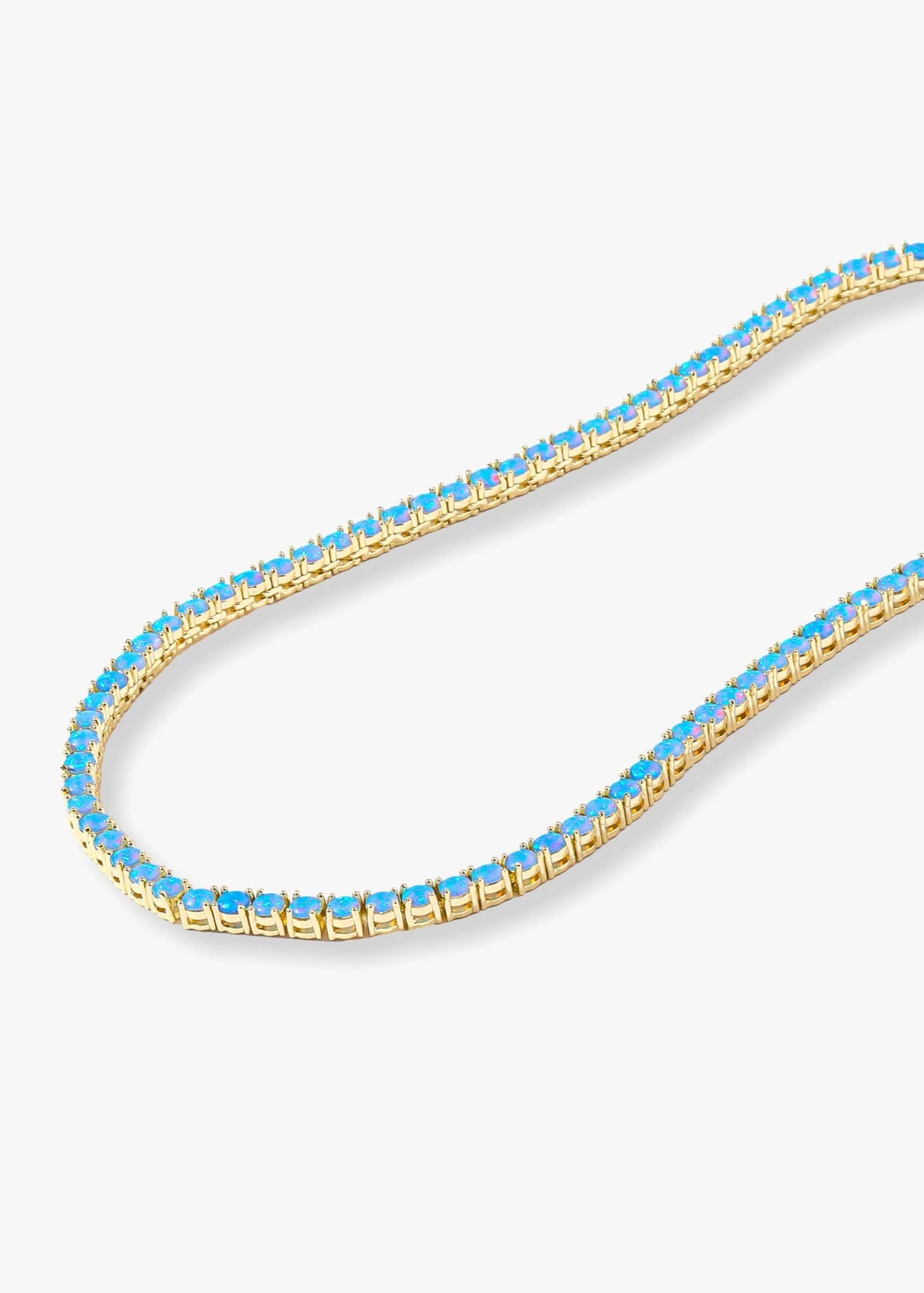 Grand Heiress Tennis Necklace | Blue Opal