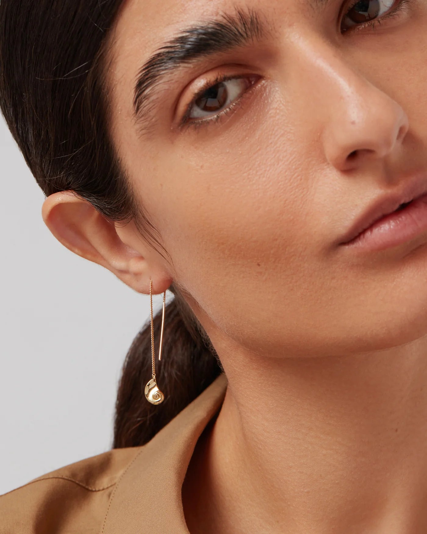 Lucille Threader Earrings in Gold