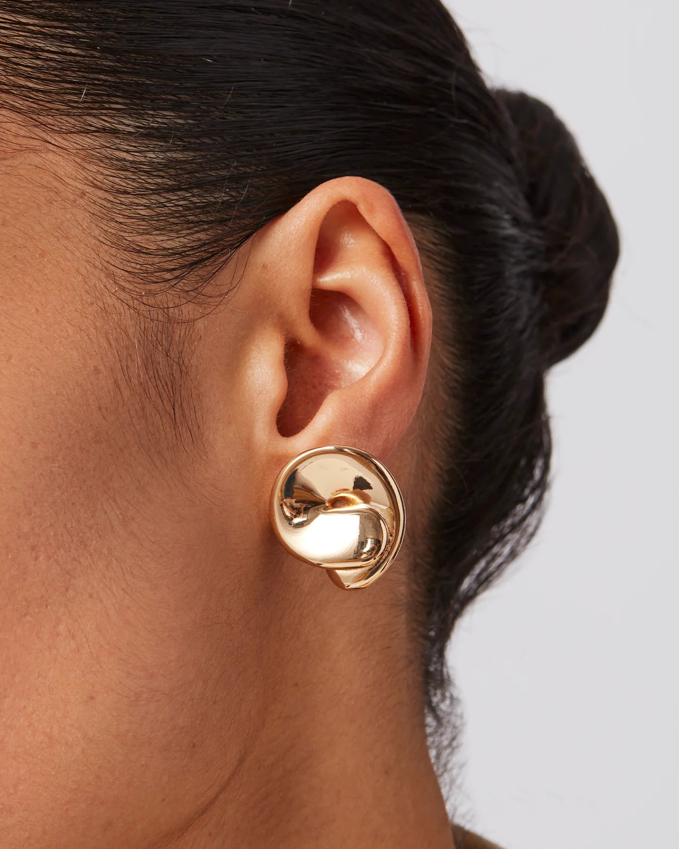 Rio Button Earrings | Gold