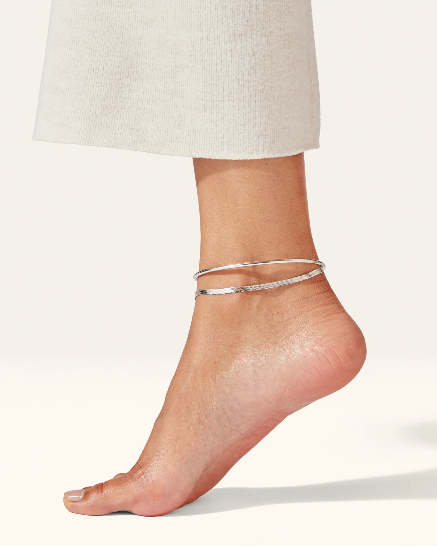 Zeina Anklet in Silver