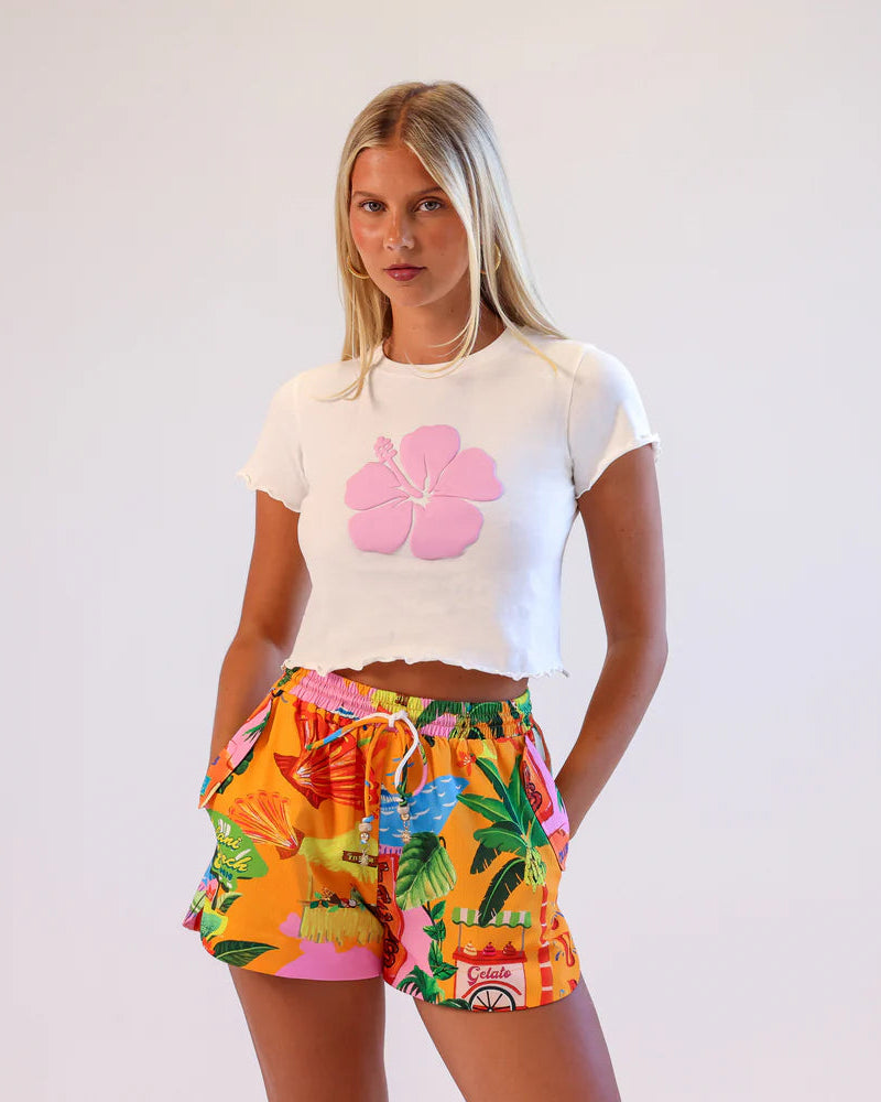 Lettuce Cropped Mini Tee