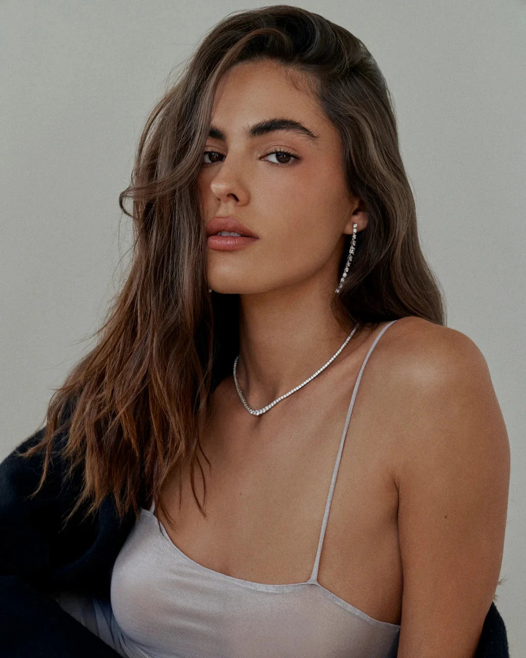 Gradient Amina Tennis Necklace | Gold