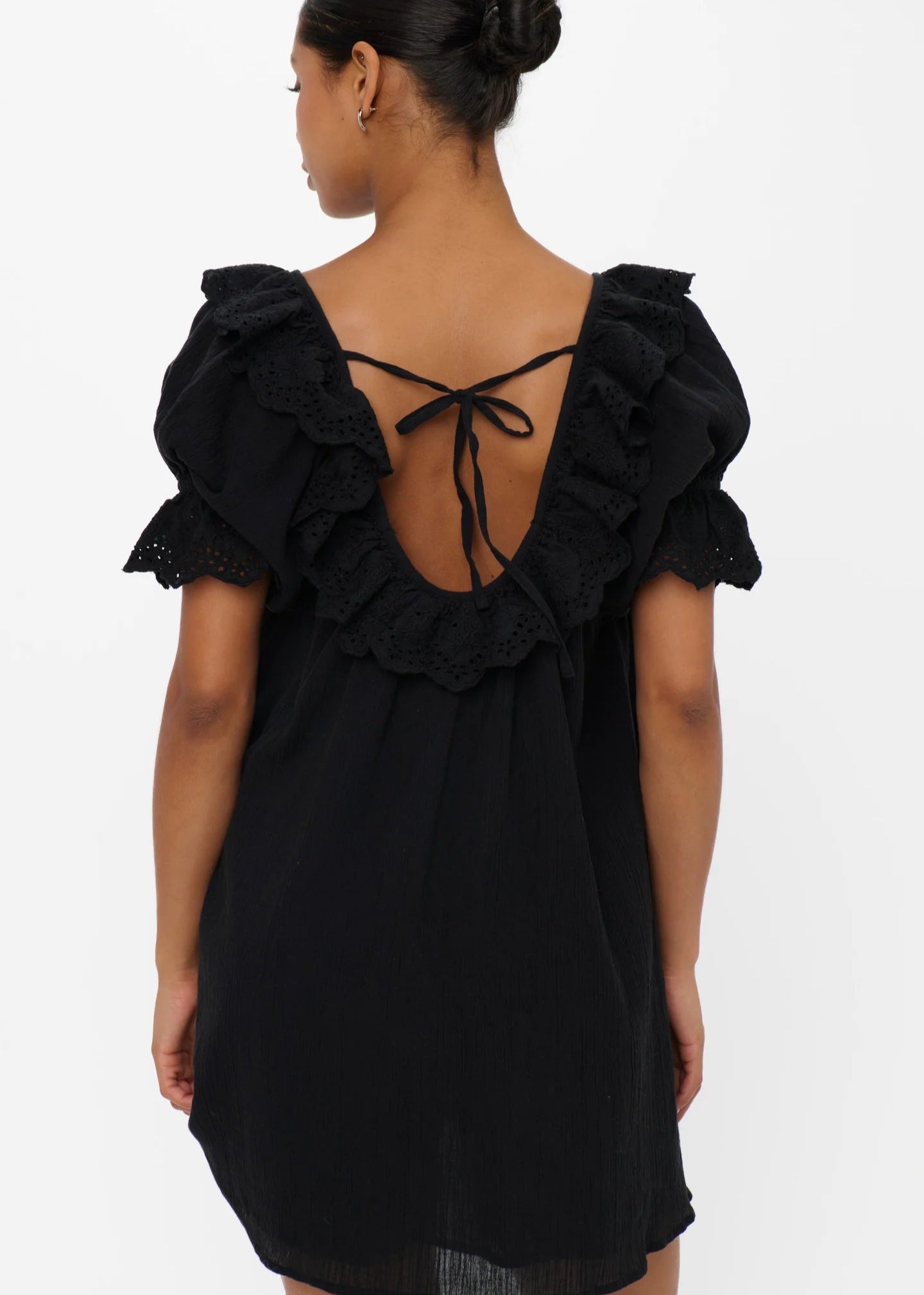 Toulouse Dress in Black Voile