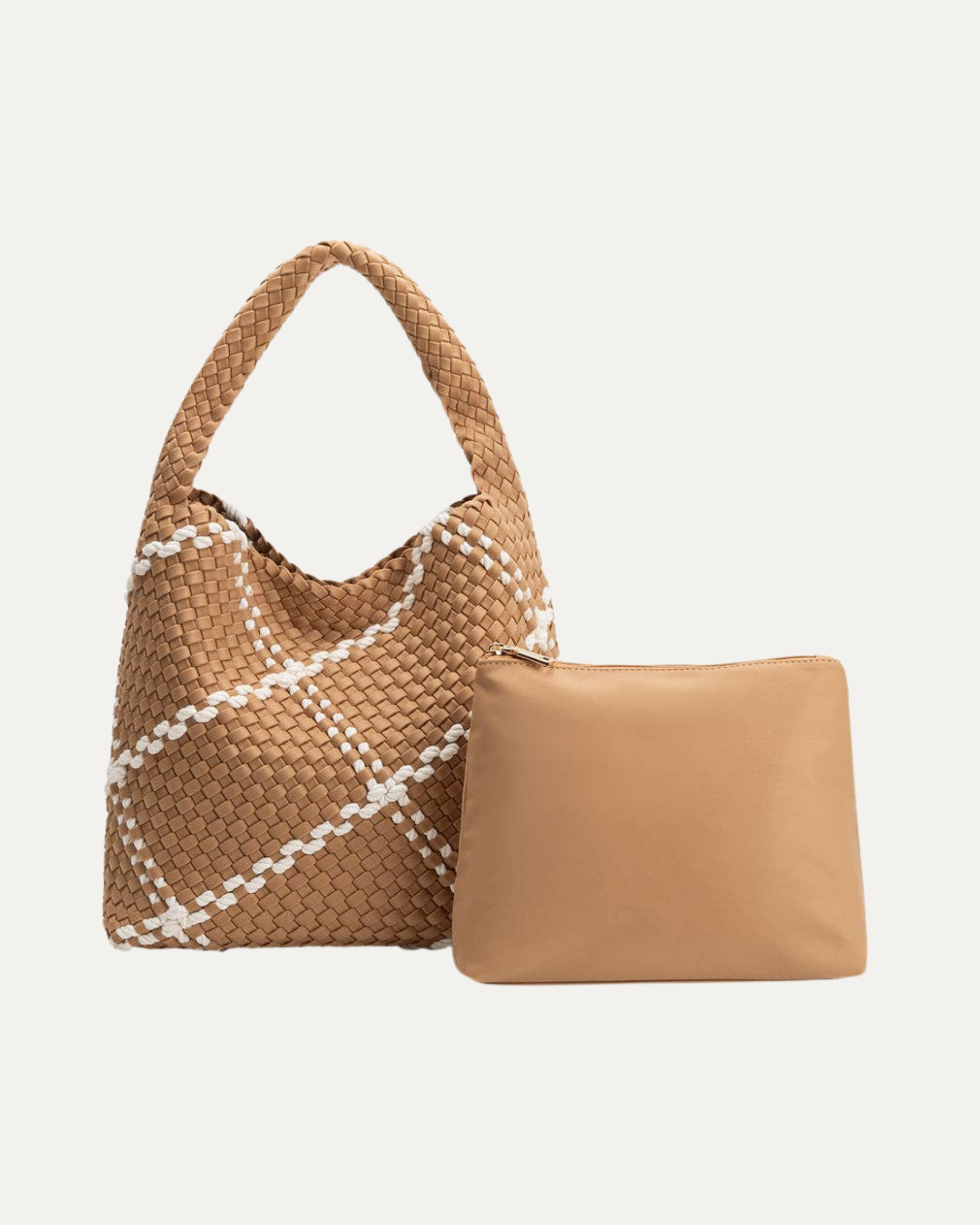 Johanna Sand Nylon Shoulder Bag