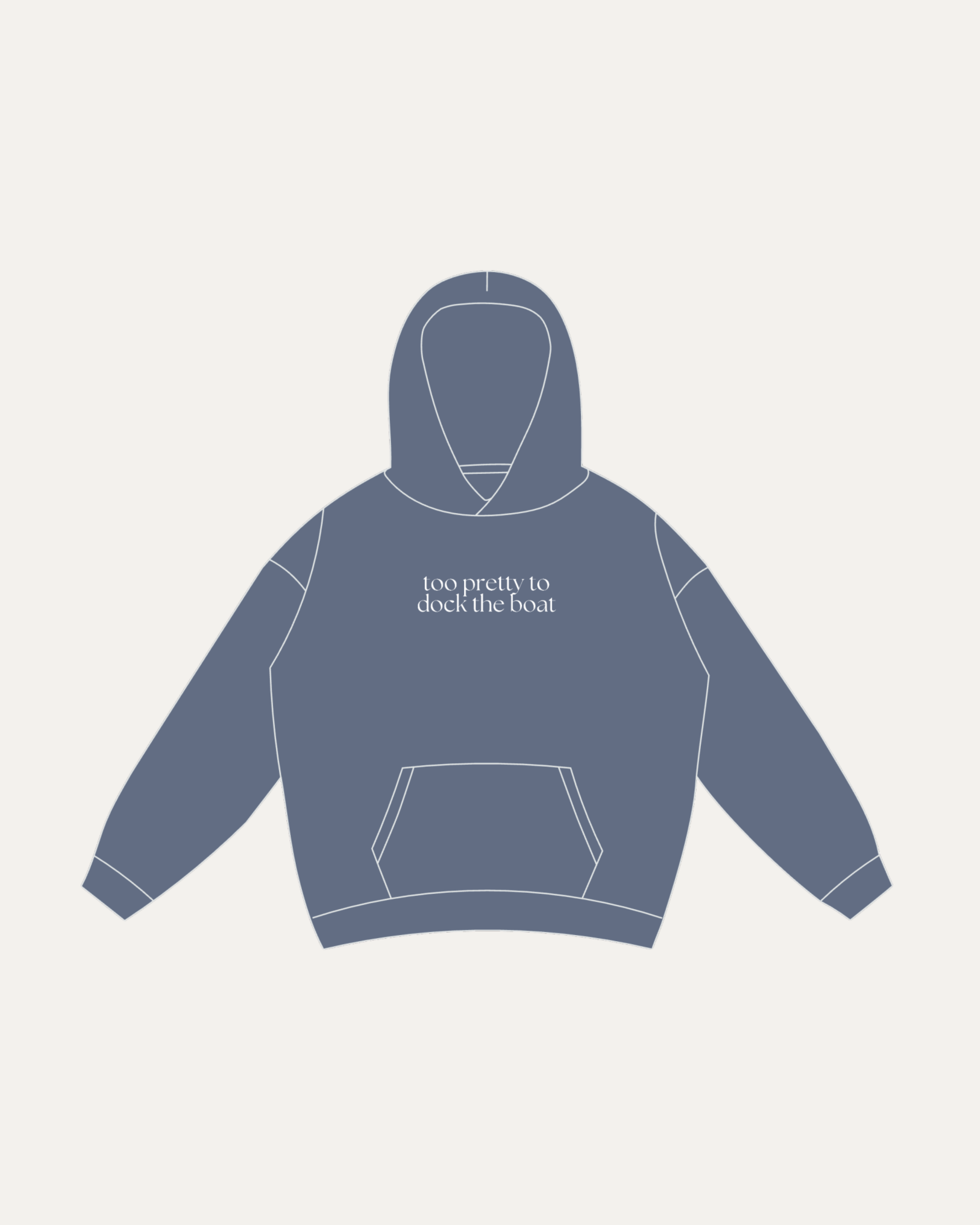 Too Pretty Hoodie | Washed Navy